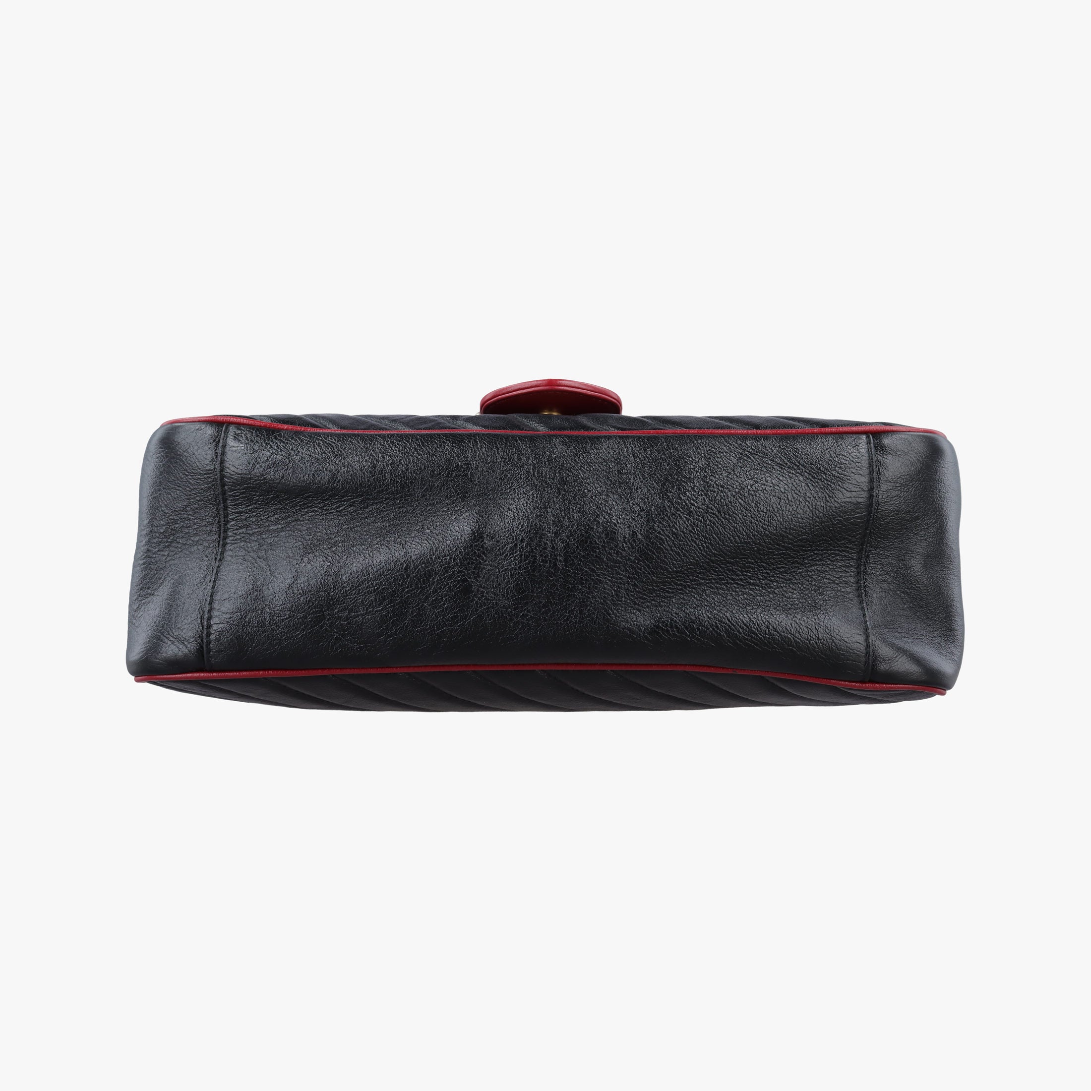 Vintage Gucci GG Marmont Black×red Leather 498109 shoulderbag | stylenewstar