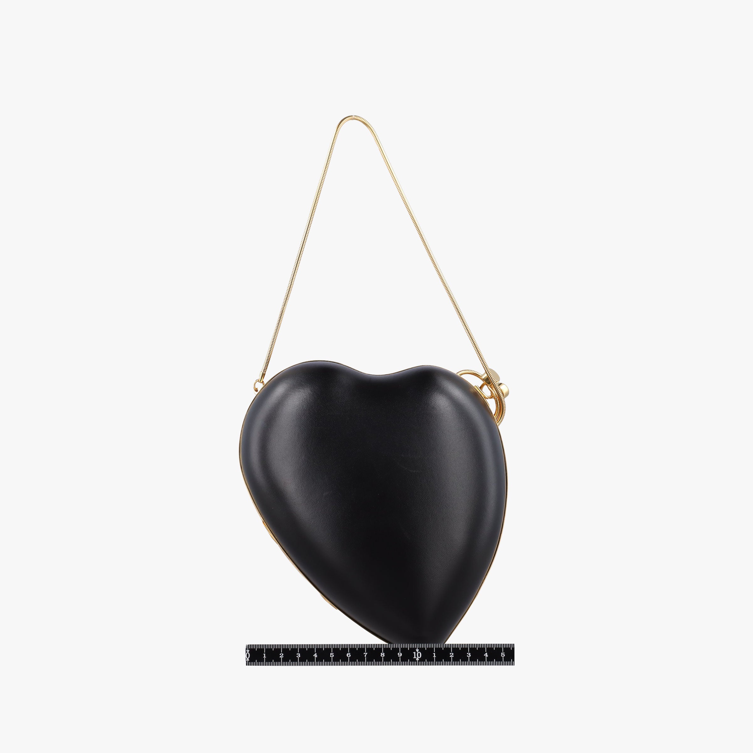 Pre-owned Yves Saint Laurent Love Box Heart Black Leather 466212 shoulderbag | stylenewstar