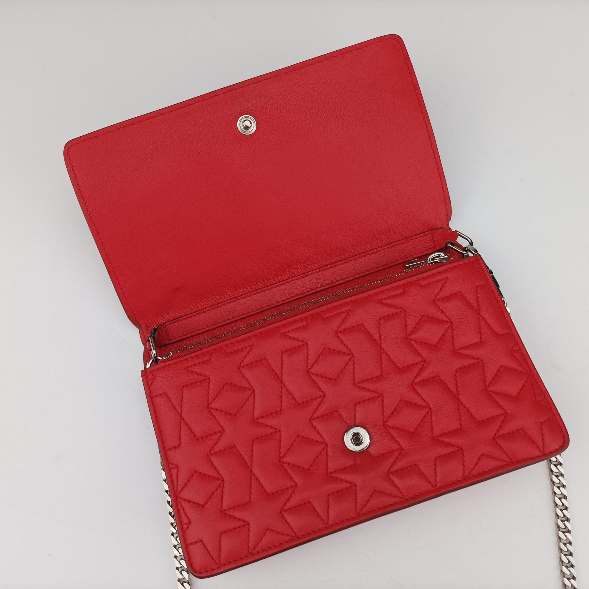 Pre-owned Givenchy Star Animation Red Leather  shoulderbag | stylenewstar