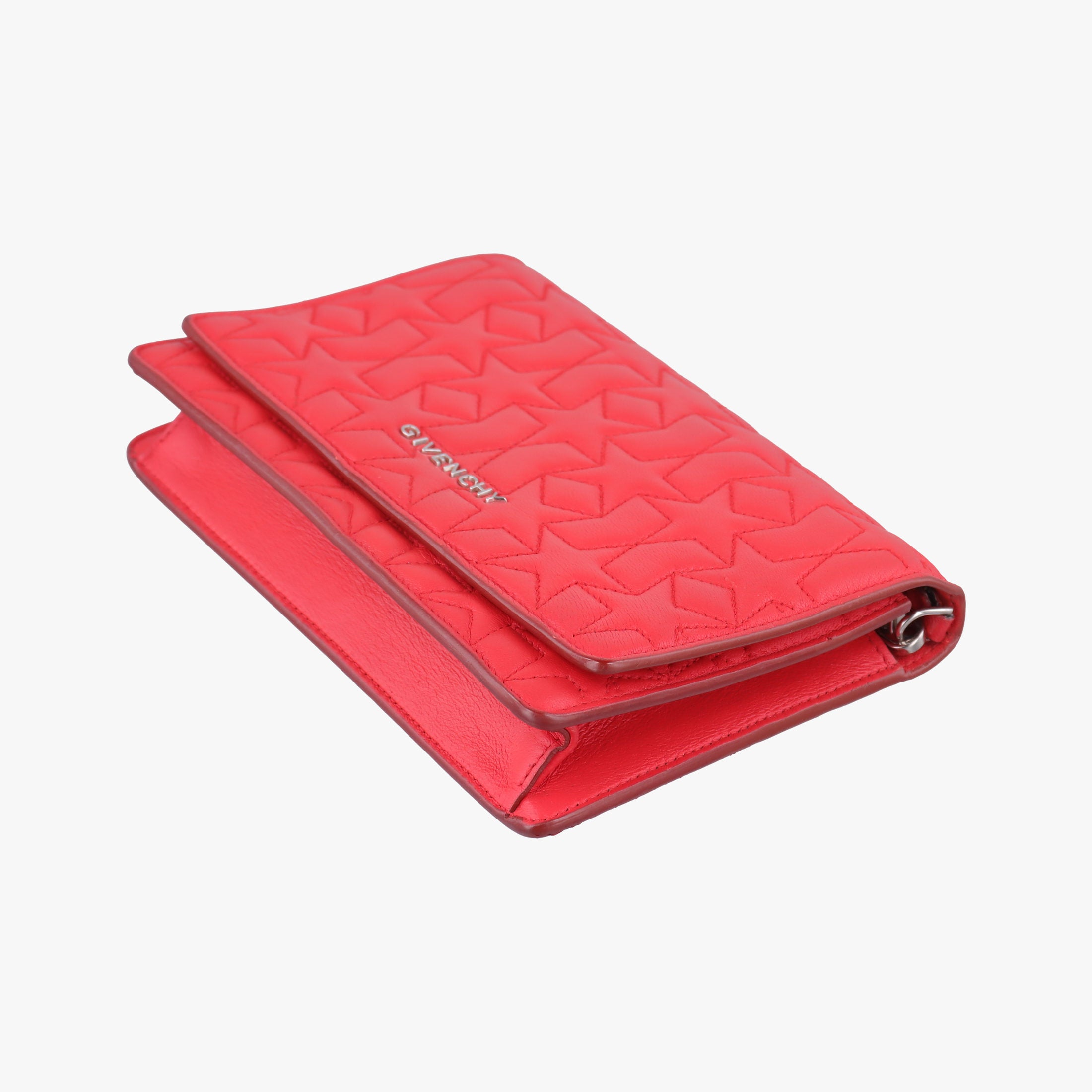 Pre-owned Givenchy Star Animation Red Leather  shoulderbag | stylenewstar