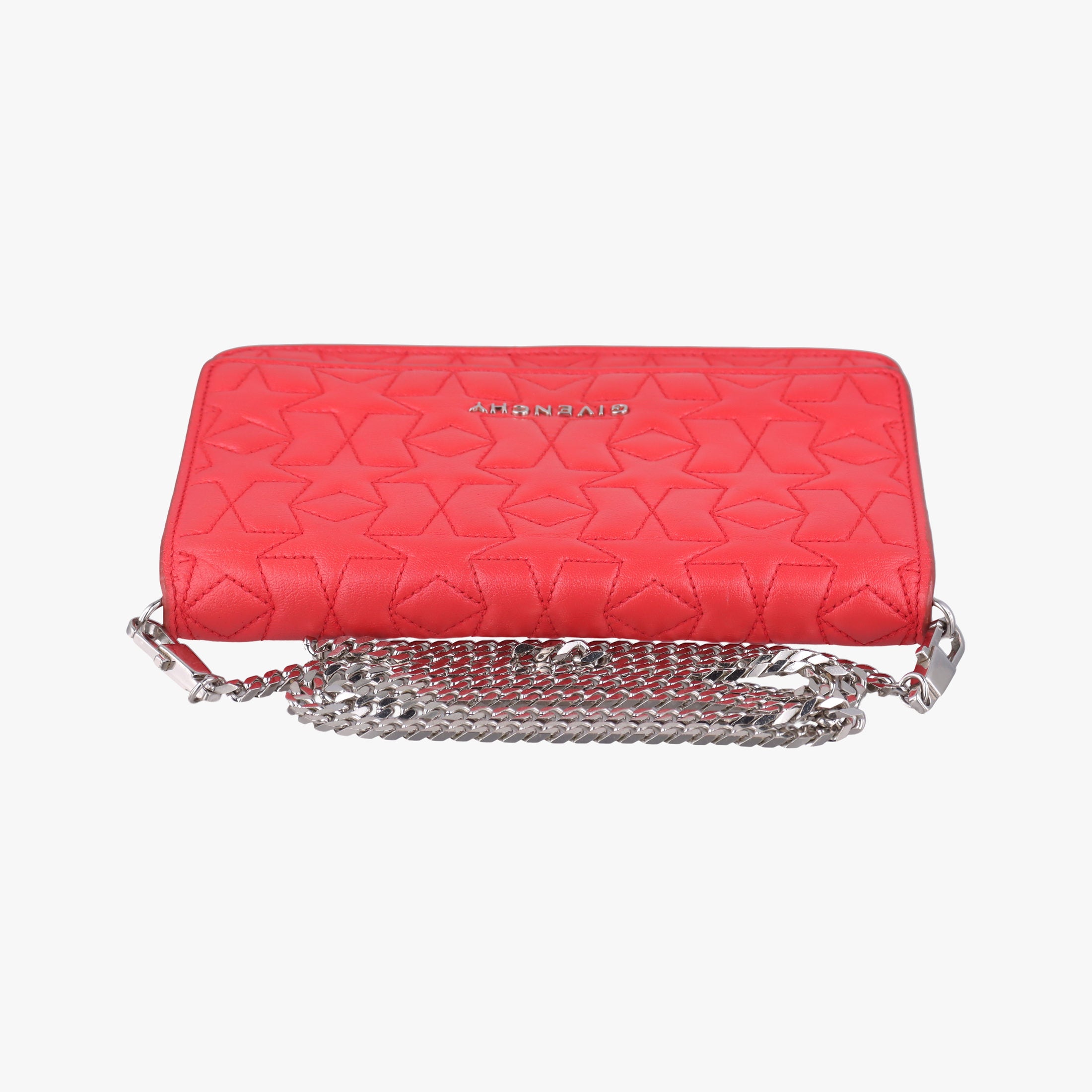 Pre-owned Givenchy Star Animation Red Leather  shoulderbag | stylenewstar