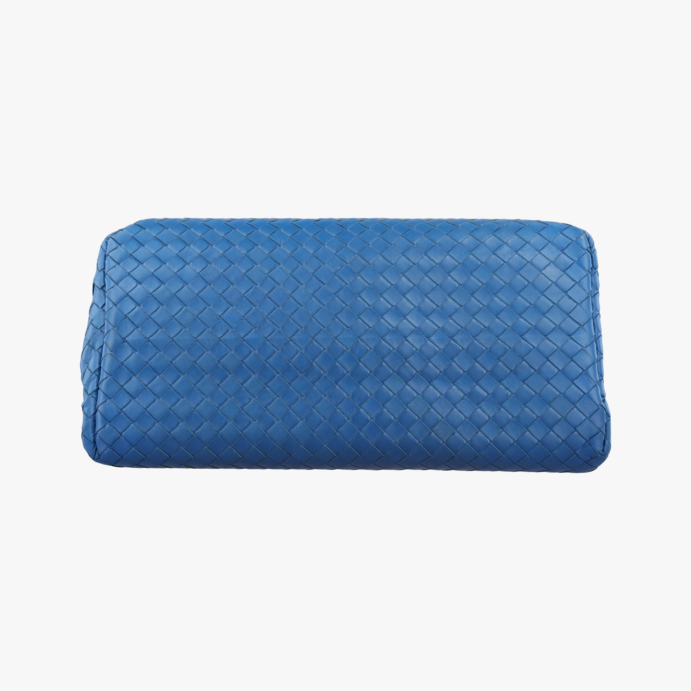 Pre-owned Bottega Veneta Roma Intrecciato Blue lambskin  shoulderbag | stylenewstar