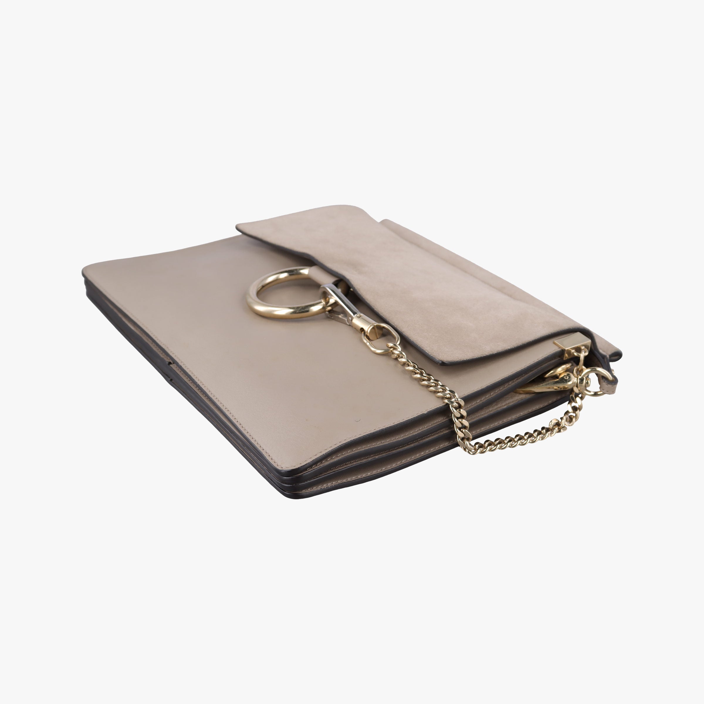 Pre-owned Chloe FAYE Beige Suede × leather  shoulderbag | stylenewstar