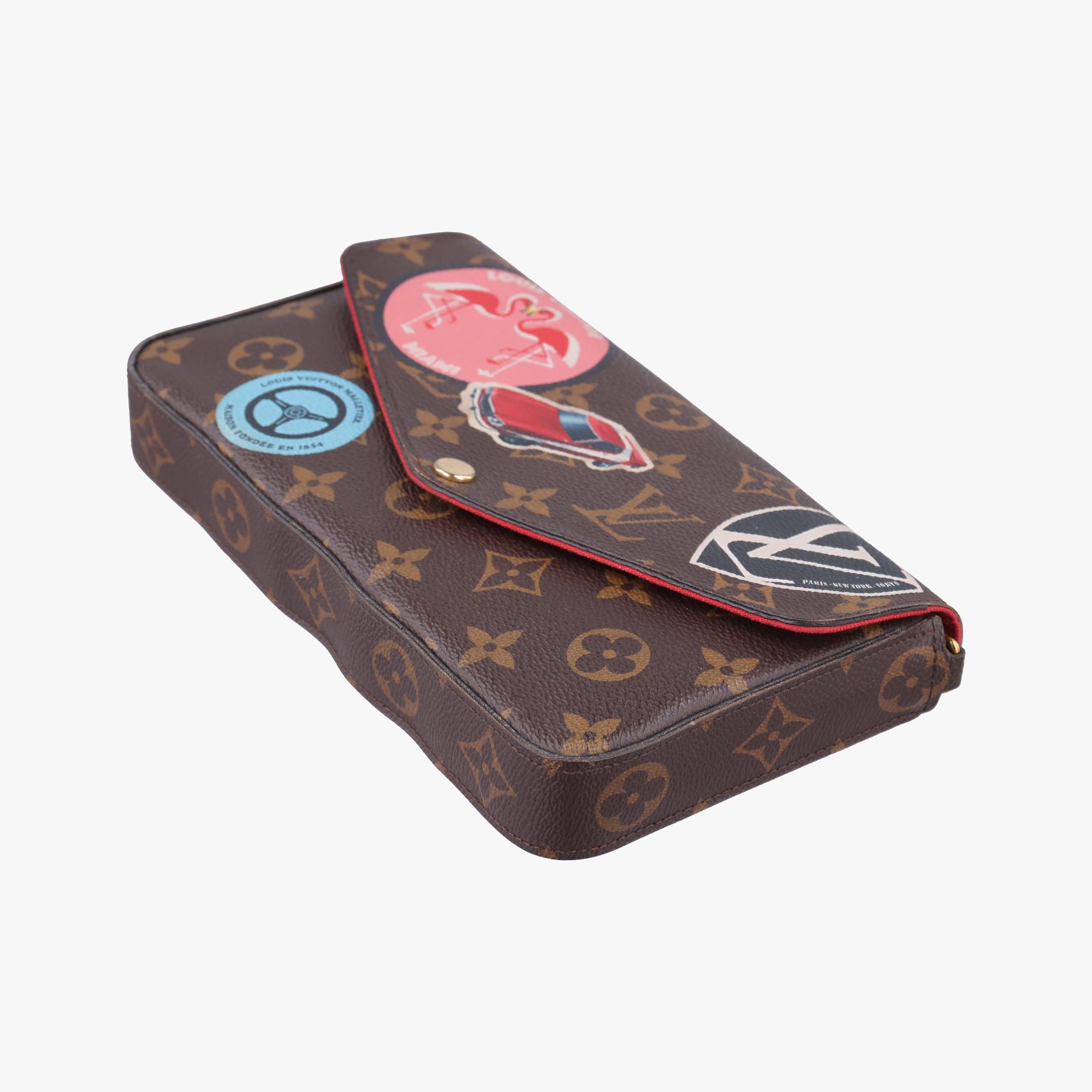Pre-owned Louis Vuitton Felicie Pochette Brown×Multicolor Monogram Canvas M62145 shoulderbag | stylenewstar