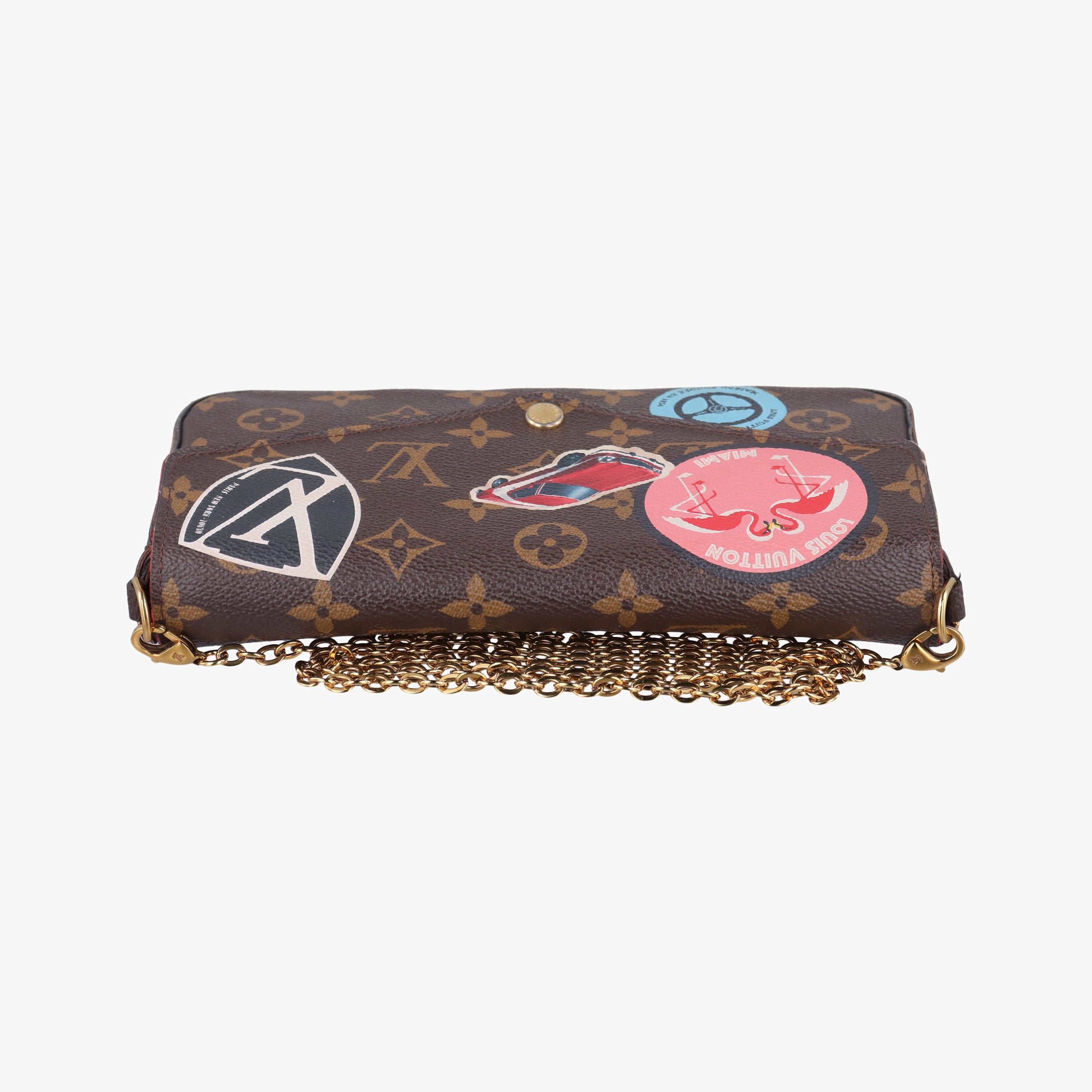 Pre-owned Louis Vuitton Felicie Pochette Brown×Multicolor Monogram Canvas M62145 shoulderbag | stylenewstar