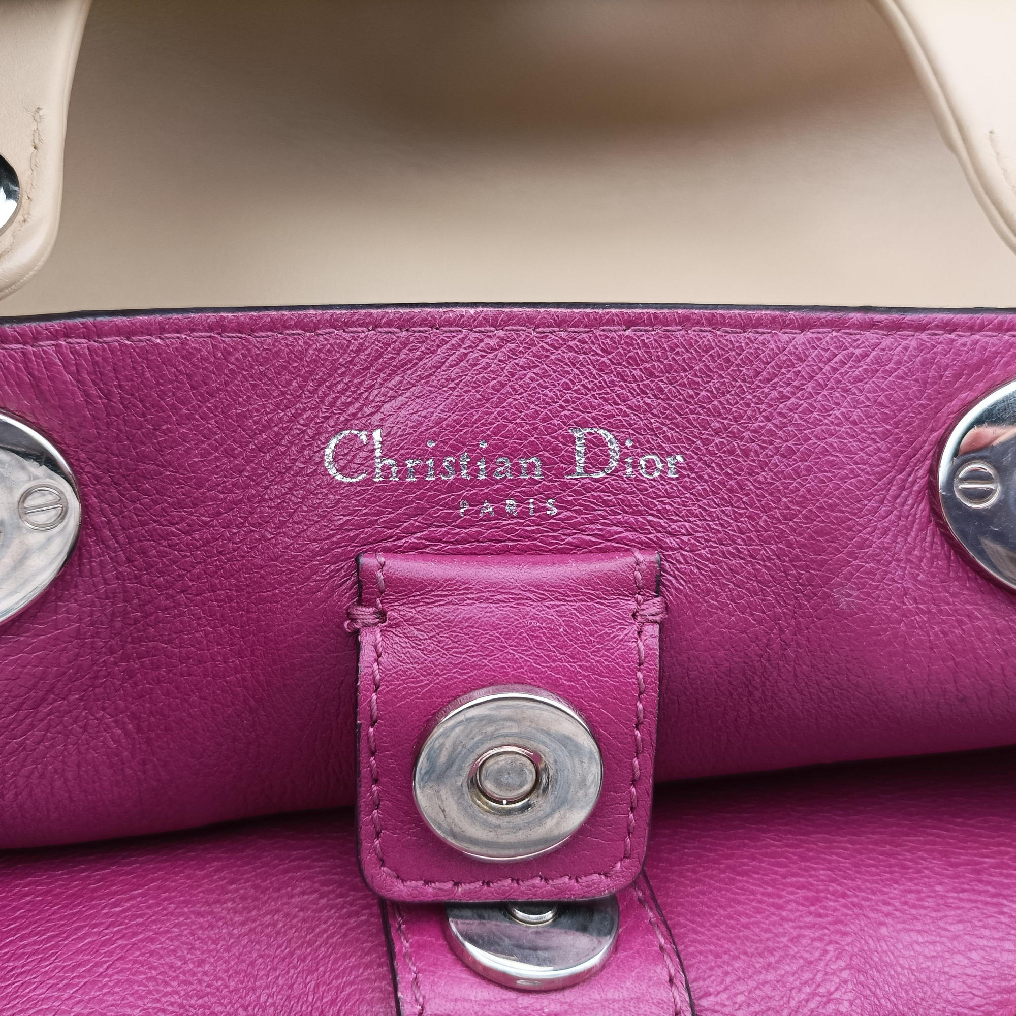 Vintage Christian Dior Diorissimo Beige Leather  shoulderbag | stylenewstar