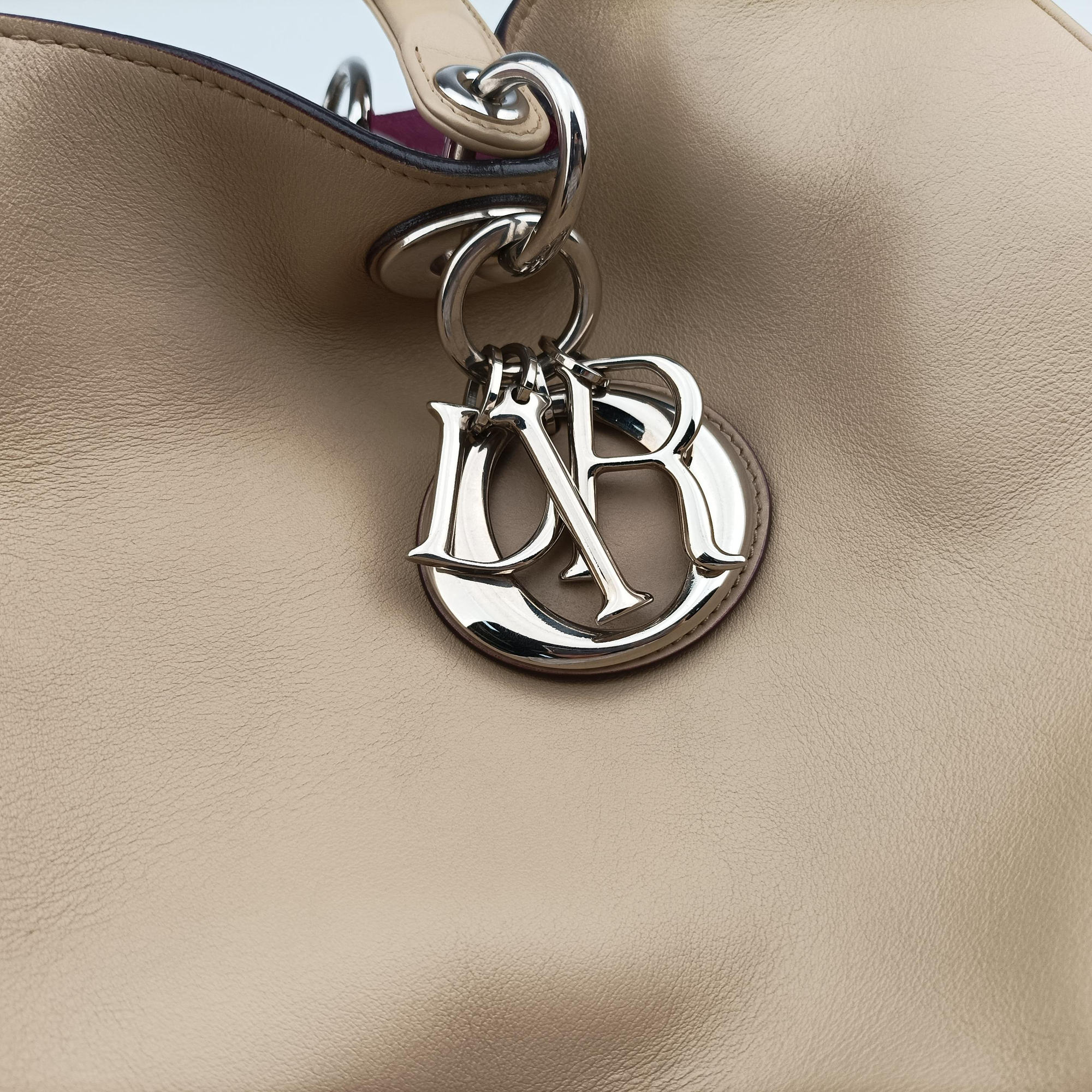 Vintage Christian Dior Diorissimo Beige Leather  shoulderbag | stylenewstar