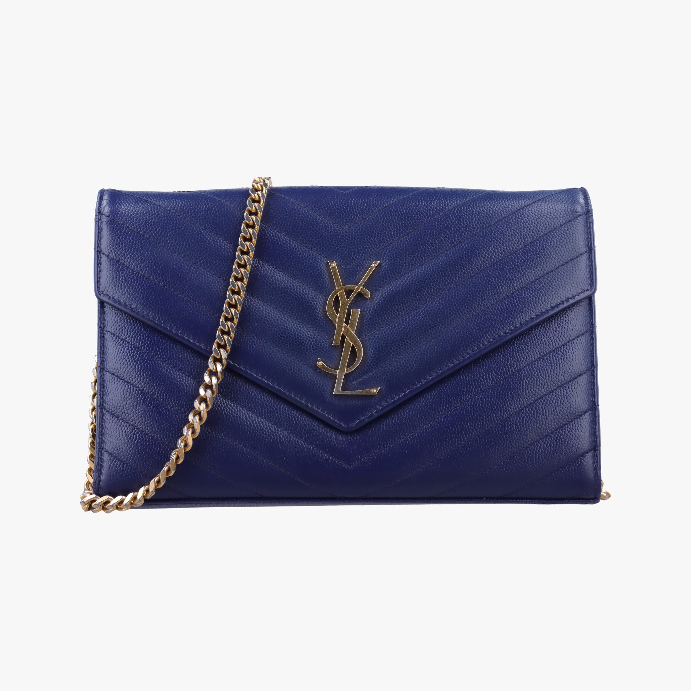 Vintage Yves Saint Laurent MONOGRAM Navy Caviar 377828 shoulderbag | stylenewstar