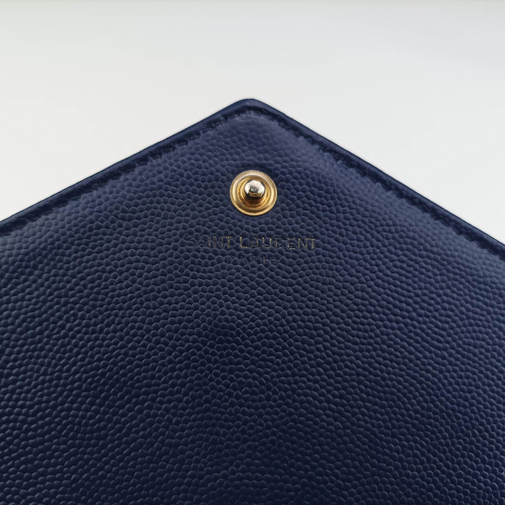 Vintage Yves Saint Laurent MONOGRAM Navy Caviar 377828 shoulderbag | stylenewstar