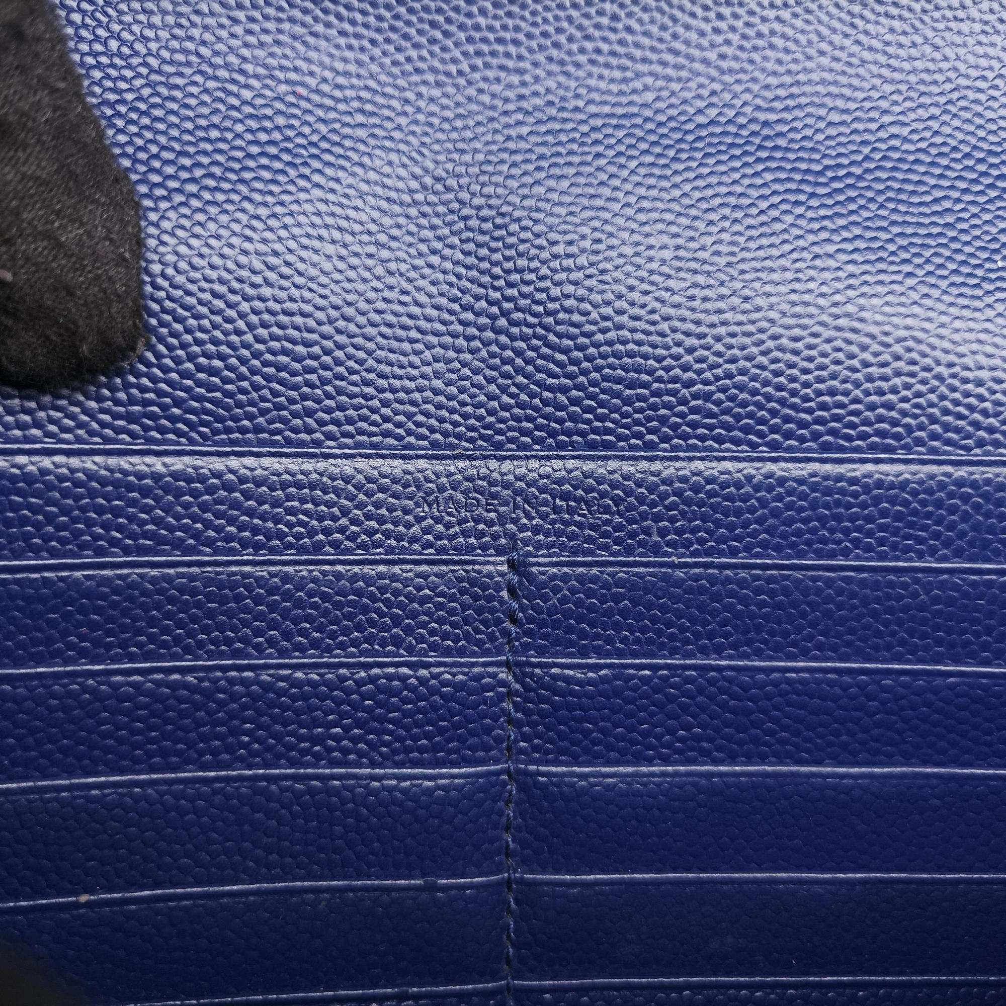 Vintage Yves Saint Laurent MONOGRAM Navy Caviar 377828 shoulderbag | stylenewstar