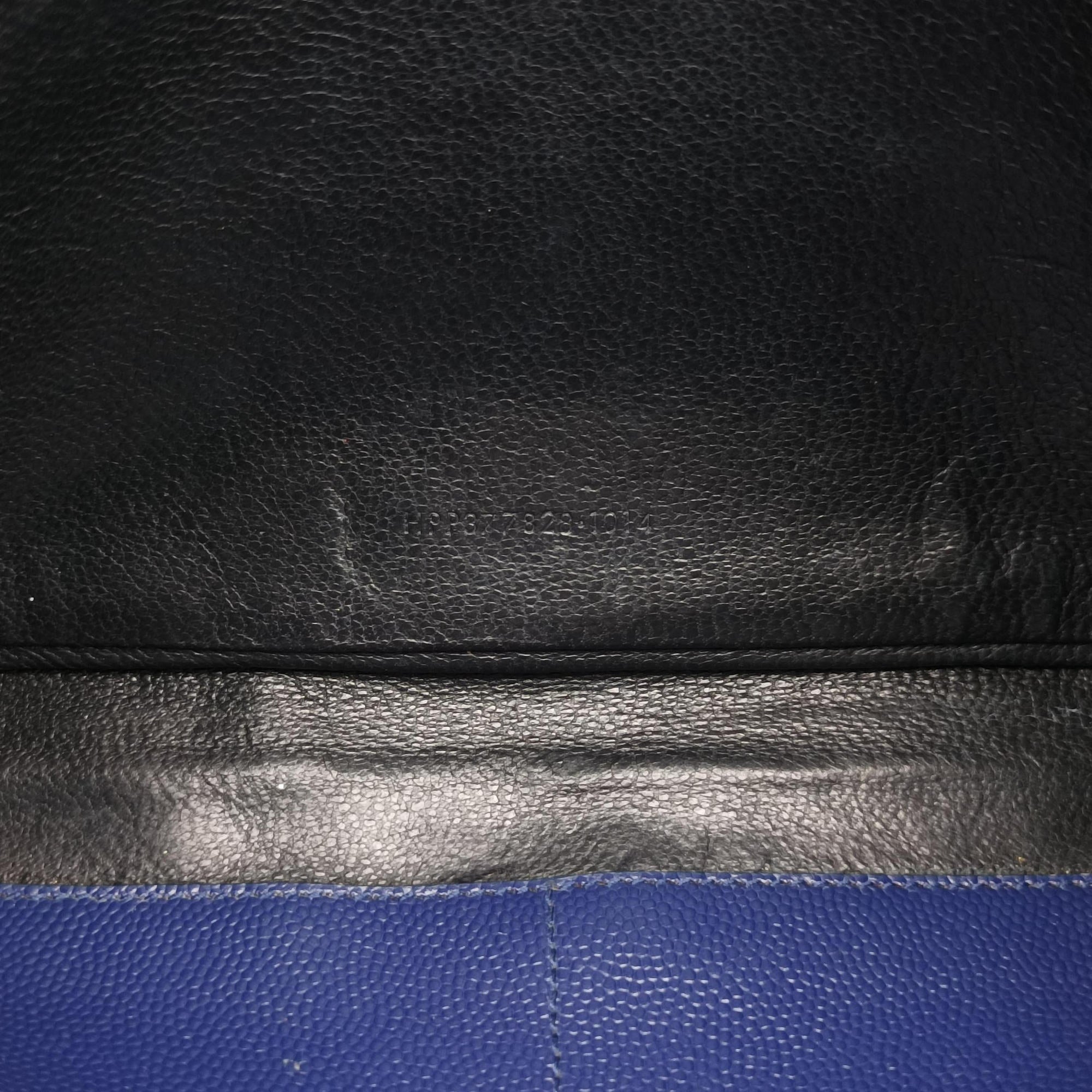 Vintage Yves Saint Laurent MONOGRAM Navy Caviar 377828 shoulderbag | stylenewstar