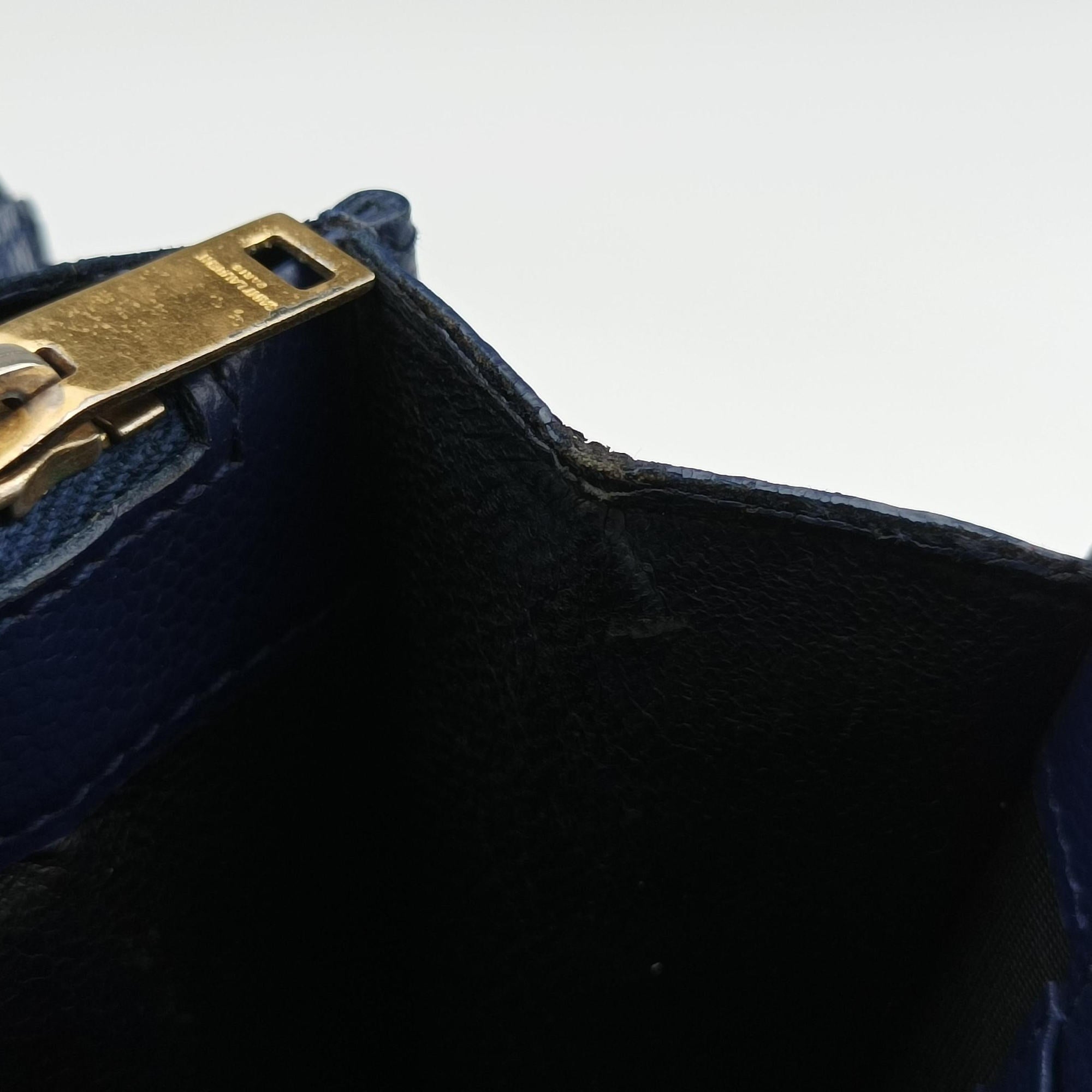 Vintage Yves Saint Laurent MONOGRAM Navy Caviar 377828 shoulderbag | stylenewstar