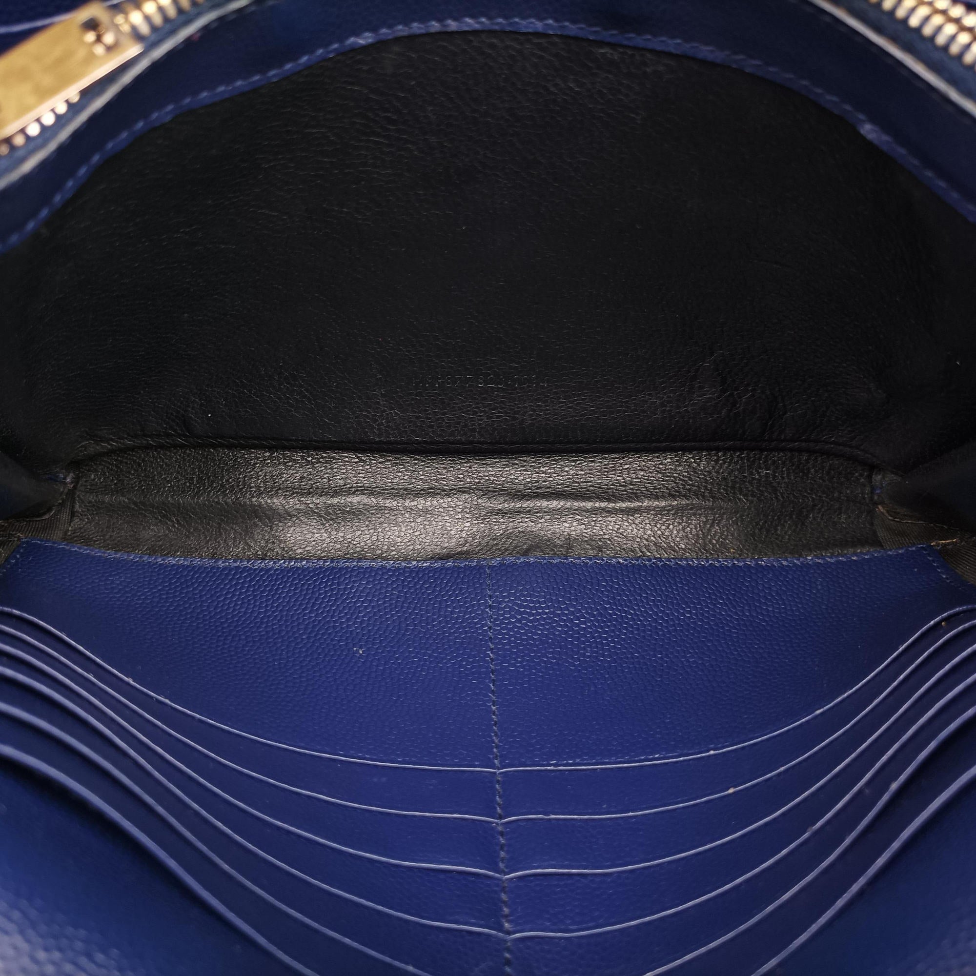 Vintage Yves Saint Laurent MONOGRAM Navy Caviar 377828 shoulderbag | stylenewstar
