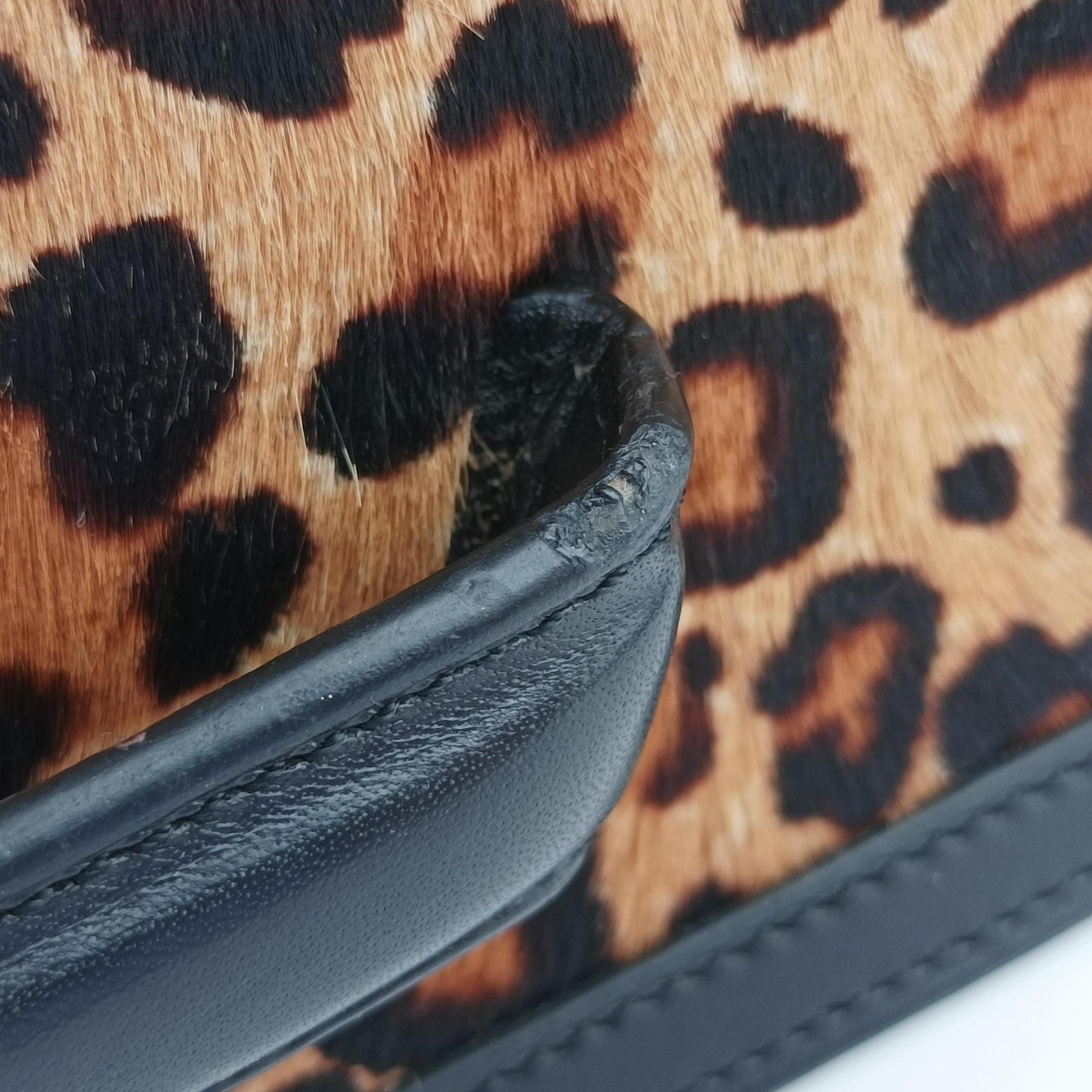 Pre-owned Loewe Barcelona Brown ponyhair×Calf  shoulderbag | stylenewstar