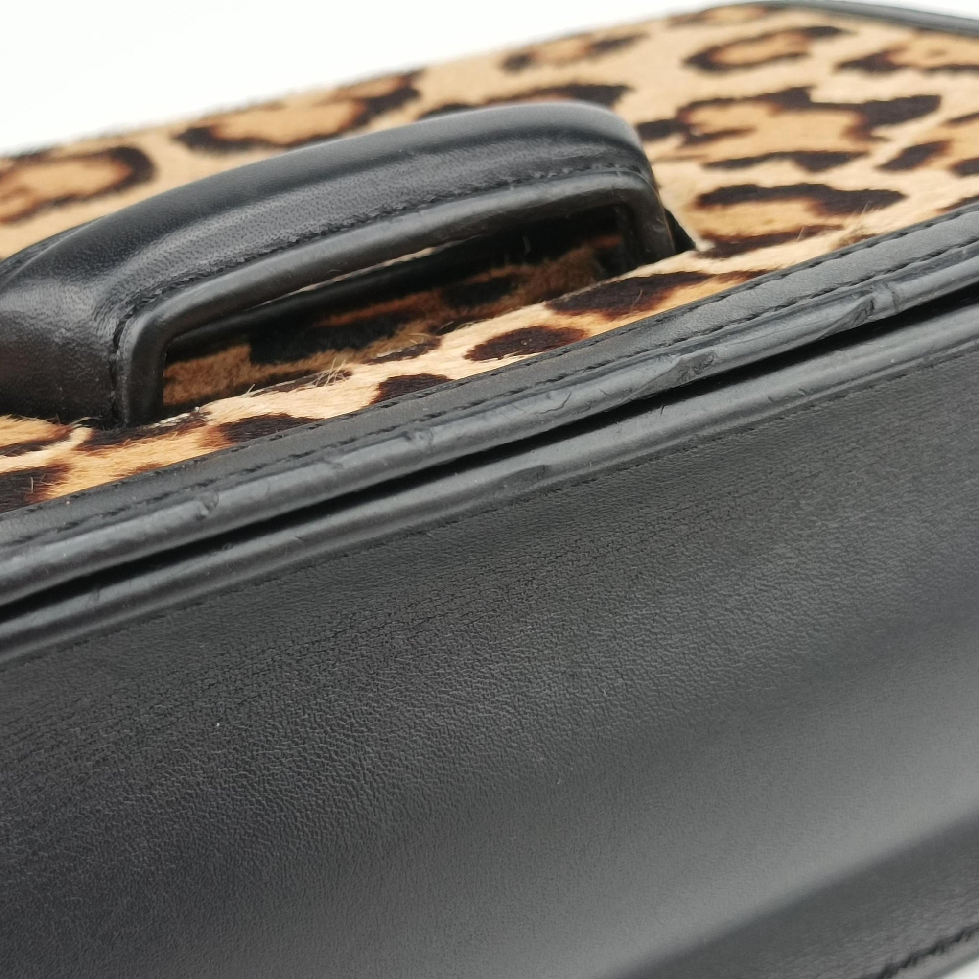 Pre-owned Loewe Barcelona Brown ponyhair×Calf  shoulderbag | stylenewstar