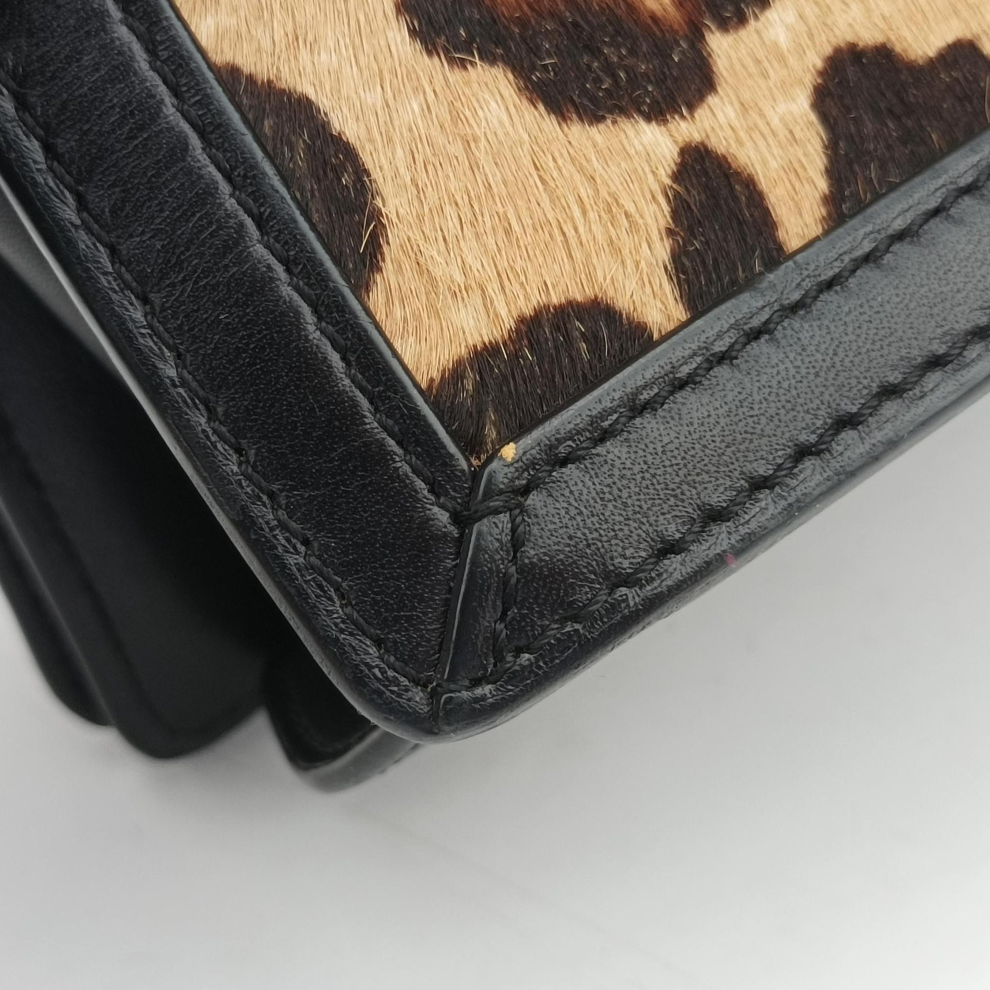 Pre-owned Loewe Barcelona Brown ponyhair×Calf  shoulderbag | stylenewstar