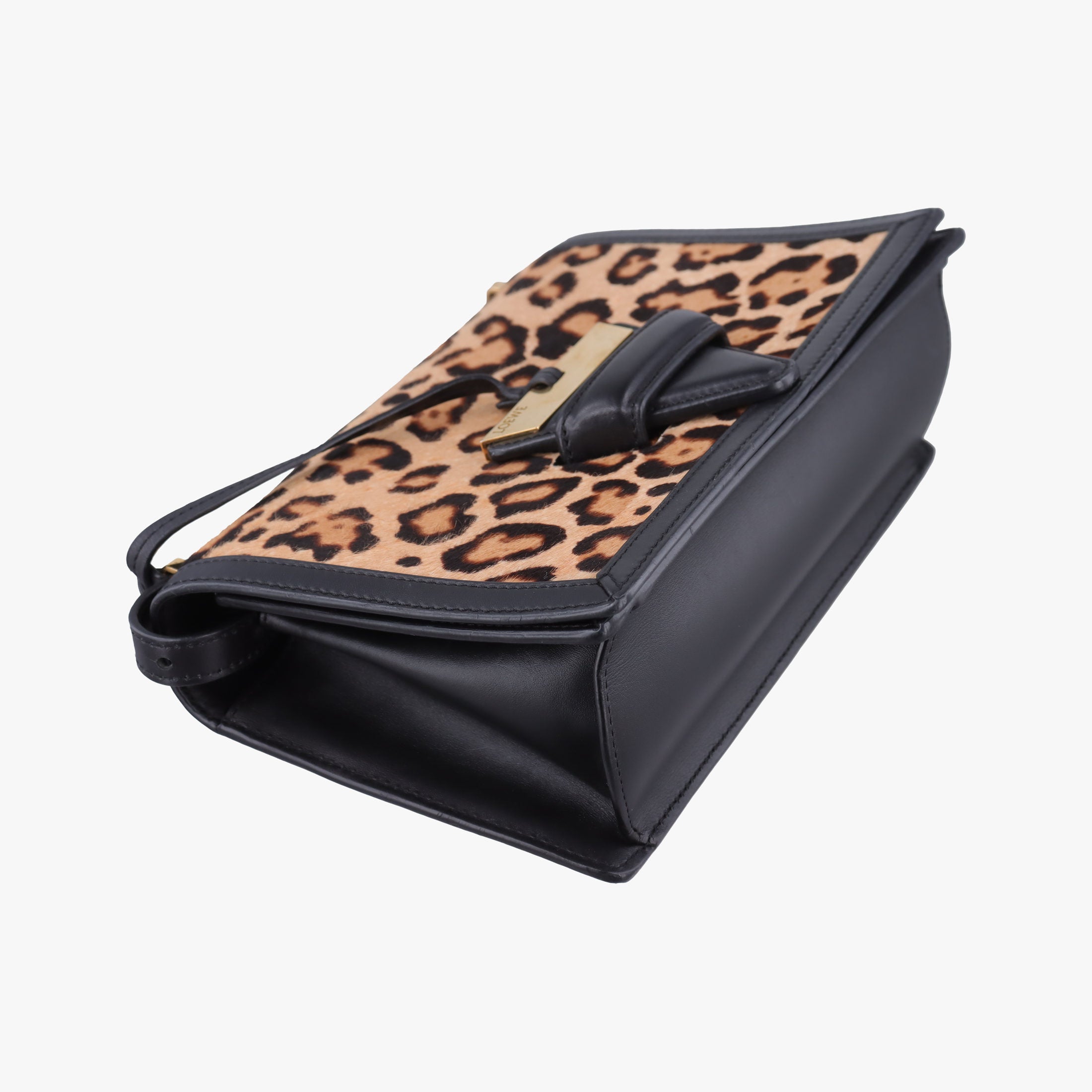 Pre-owned Loewe Barcelona Brown ponyhair×Calf  shoulderbag | stylenewstar