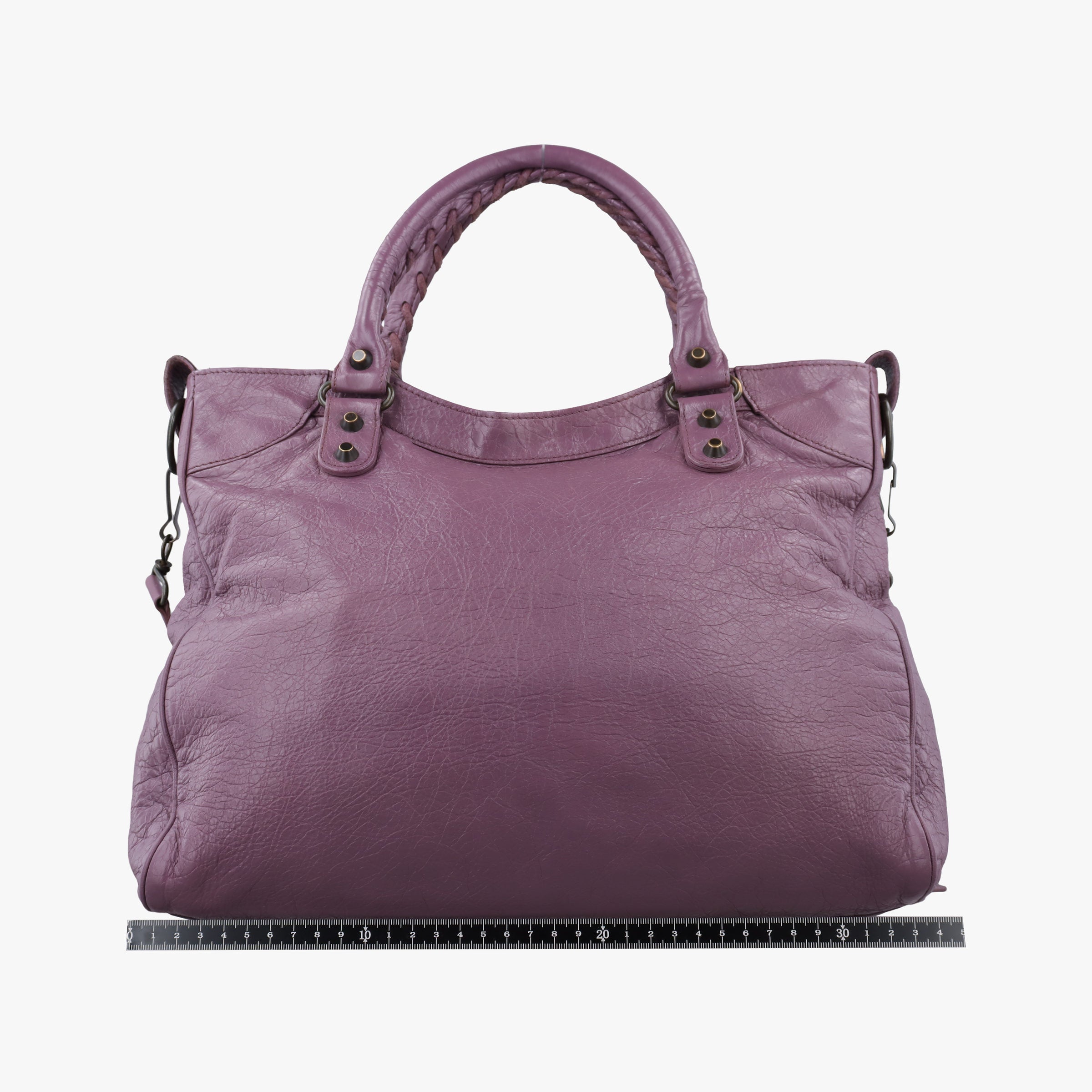 Pre-owned Balenciaga Giant City Purple lambskin  shoulderbag | stylenewstar