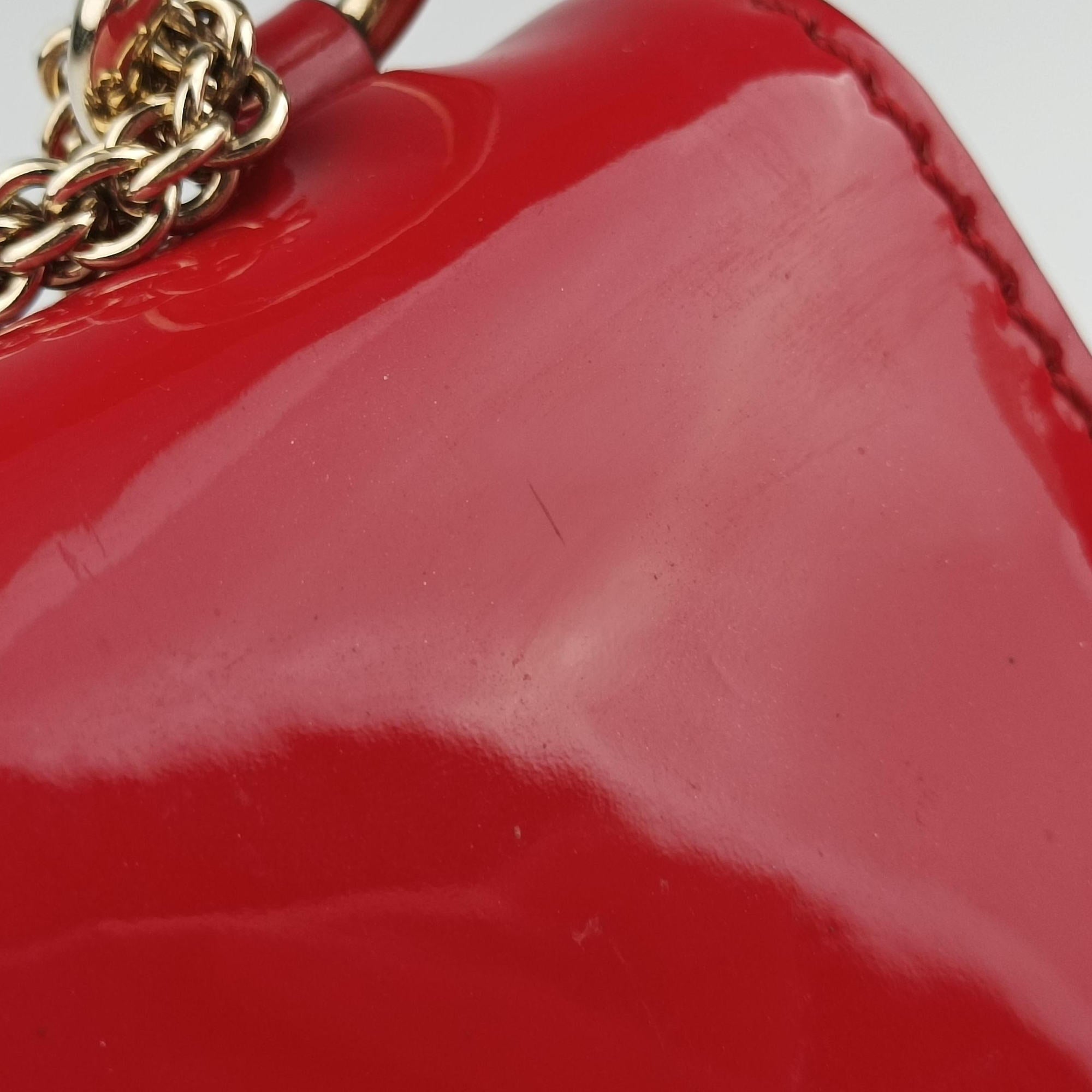 Vintage Valentino Rockstud Glam Lock Red Patent Leather  shoulderbag | stylenewstar