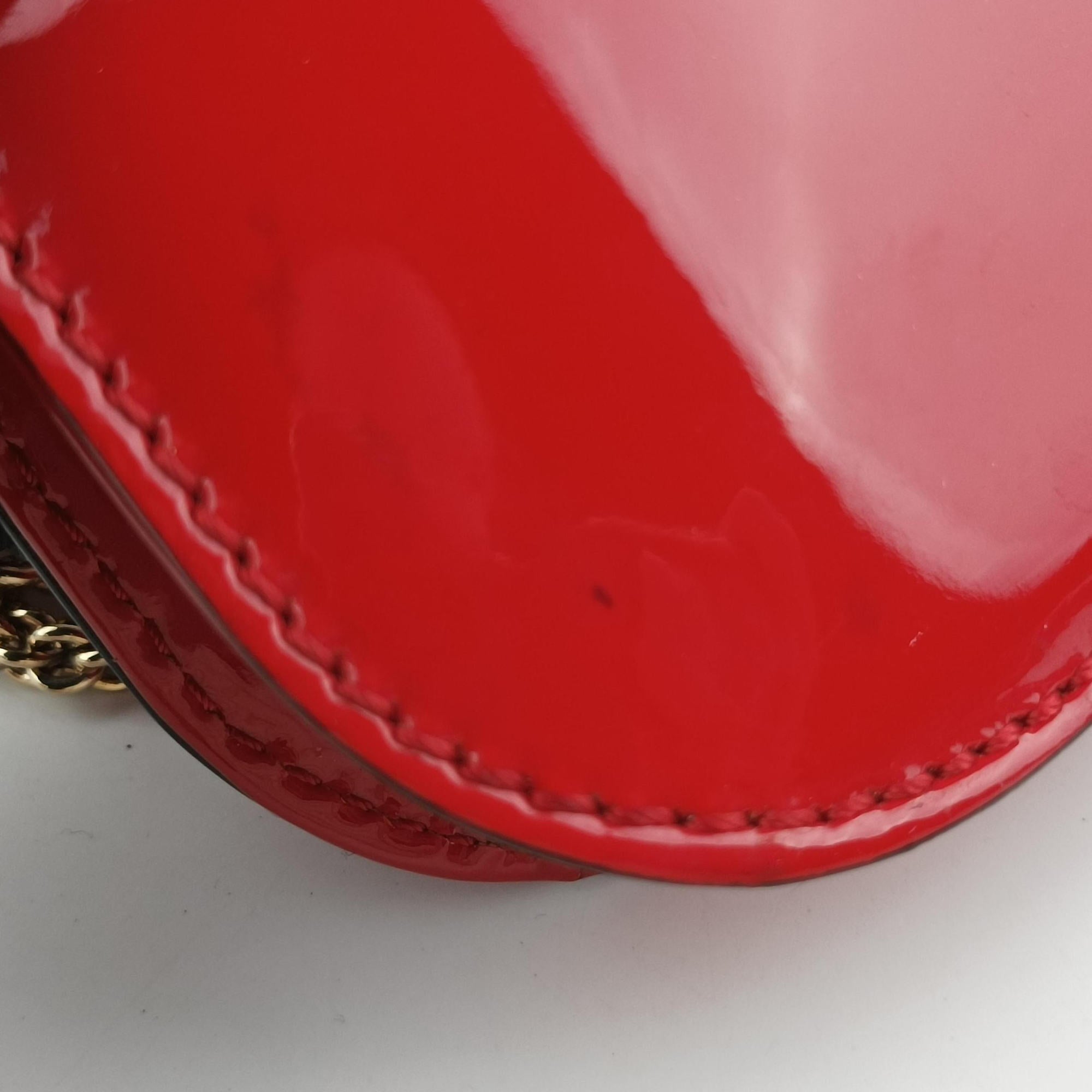 Vintage Valentino Rockstud Glam Lock Red Patent Leather  shoulderbag | stylenewstar
