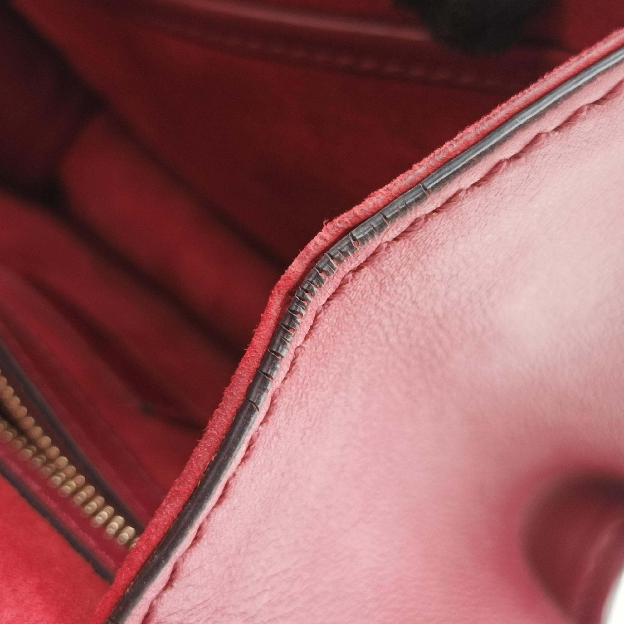 Pre-owned Valentino Rockstud Glam Lock Red Leather  shoulderbag | stylenewstar
