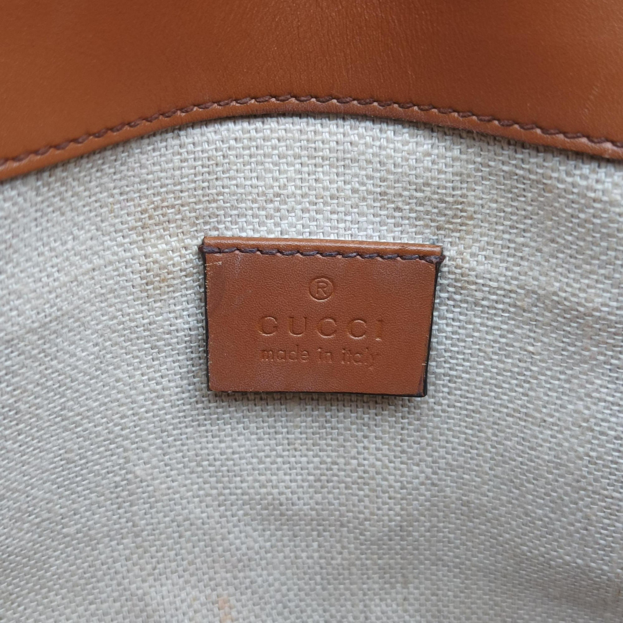Pre-owned Gucci Lady Web Brown canvas×leather 384821 shoulderbag | stylenewstar
