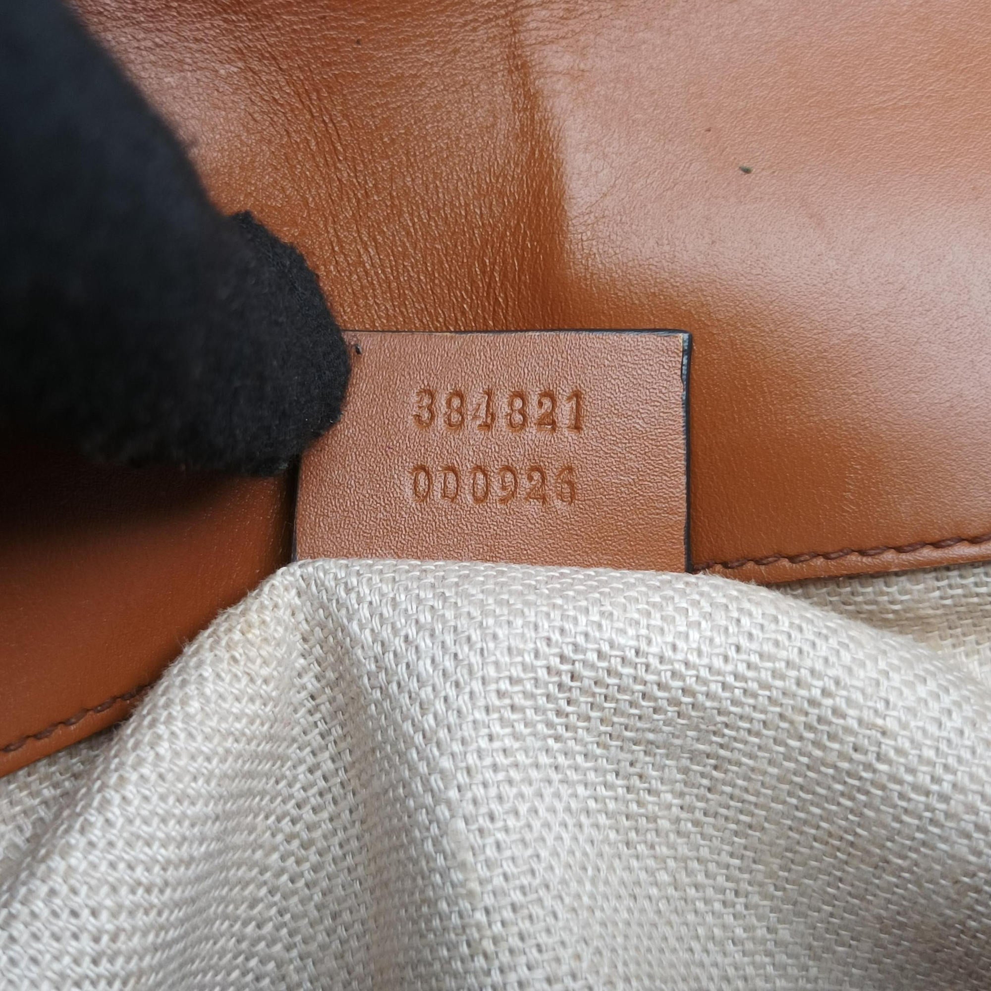 Pre-owned Gucci Lady Web Brown canvas×leather 384821 shoulderbag | stylenewstar