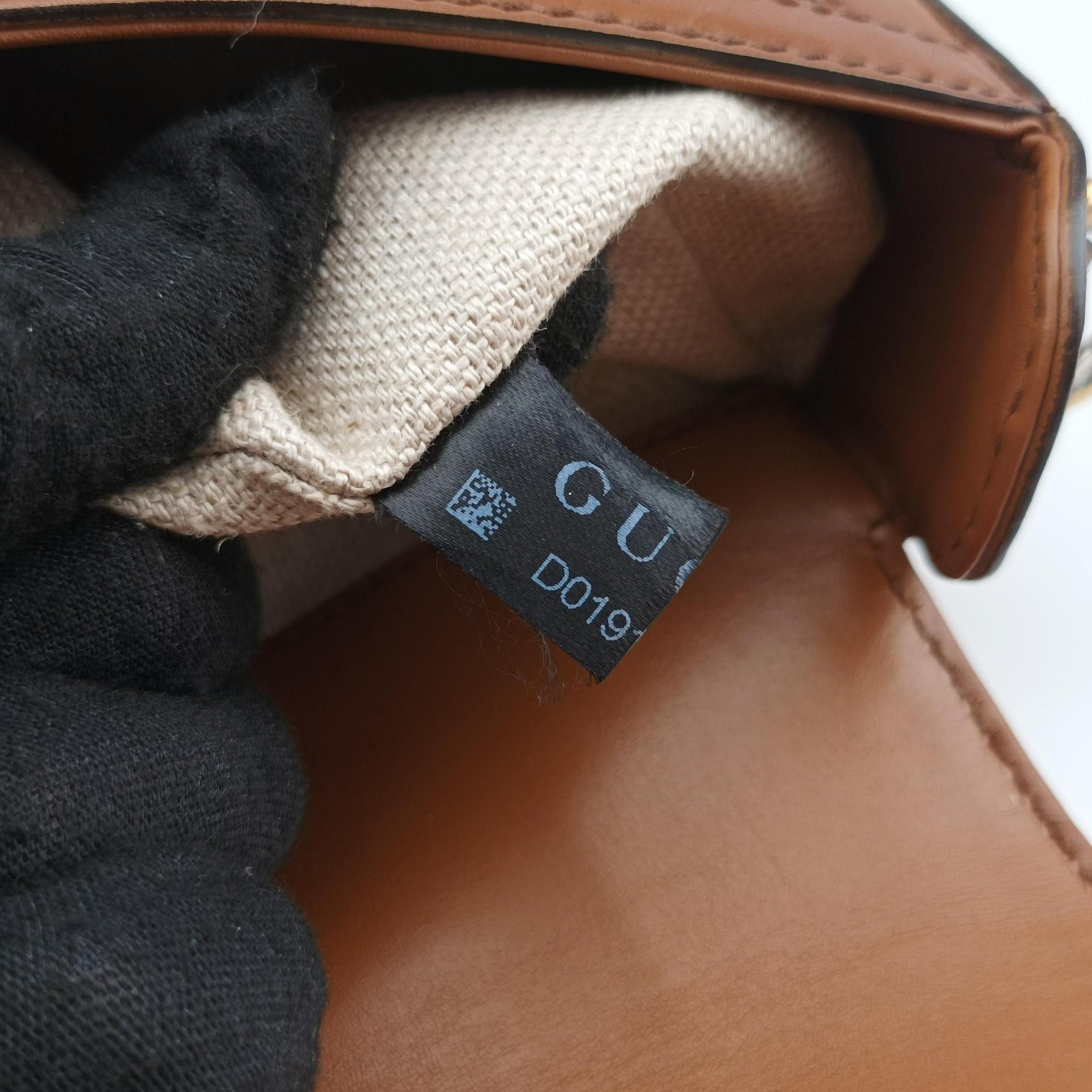 Pre-owned Gucci Lady Web Brown canvas×leather 384821 shoulderbag | stylenewstar