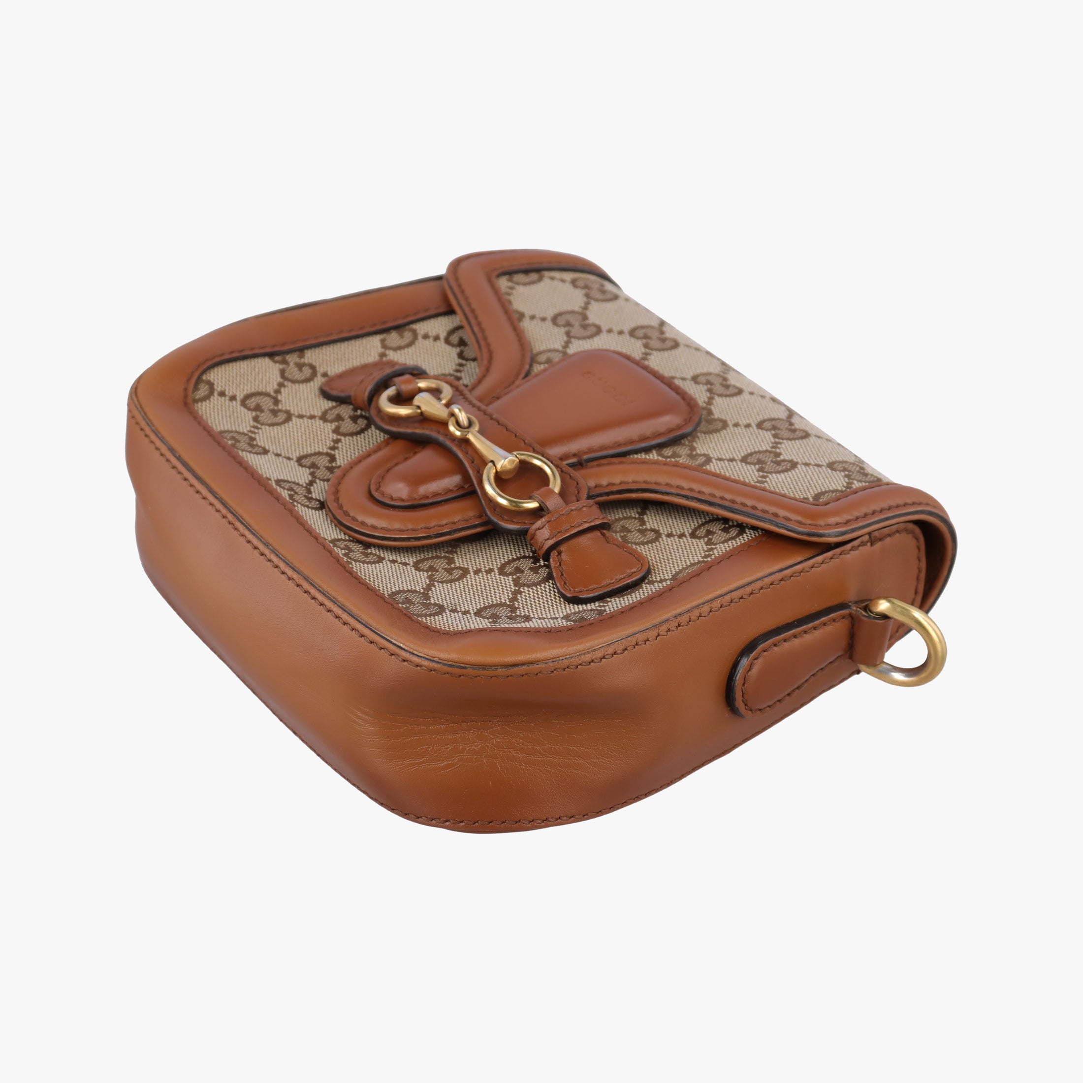 Pre-owned Gucci Lady Web Brown canvas×leather 384821 shoulderbag | stylenewstar