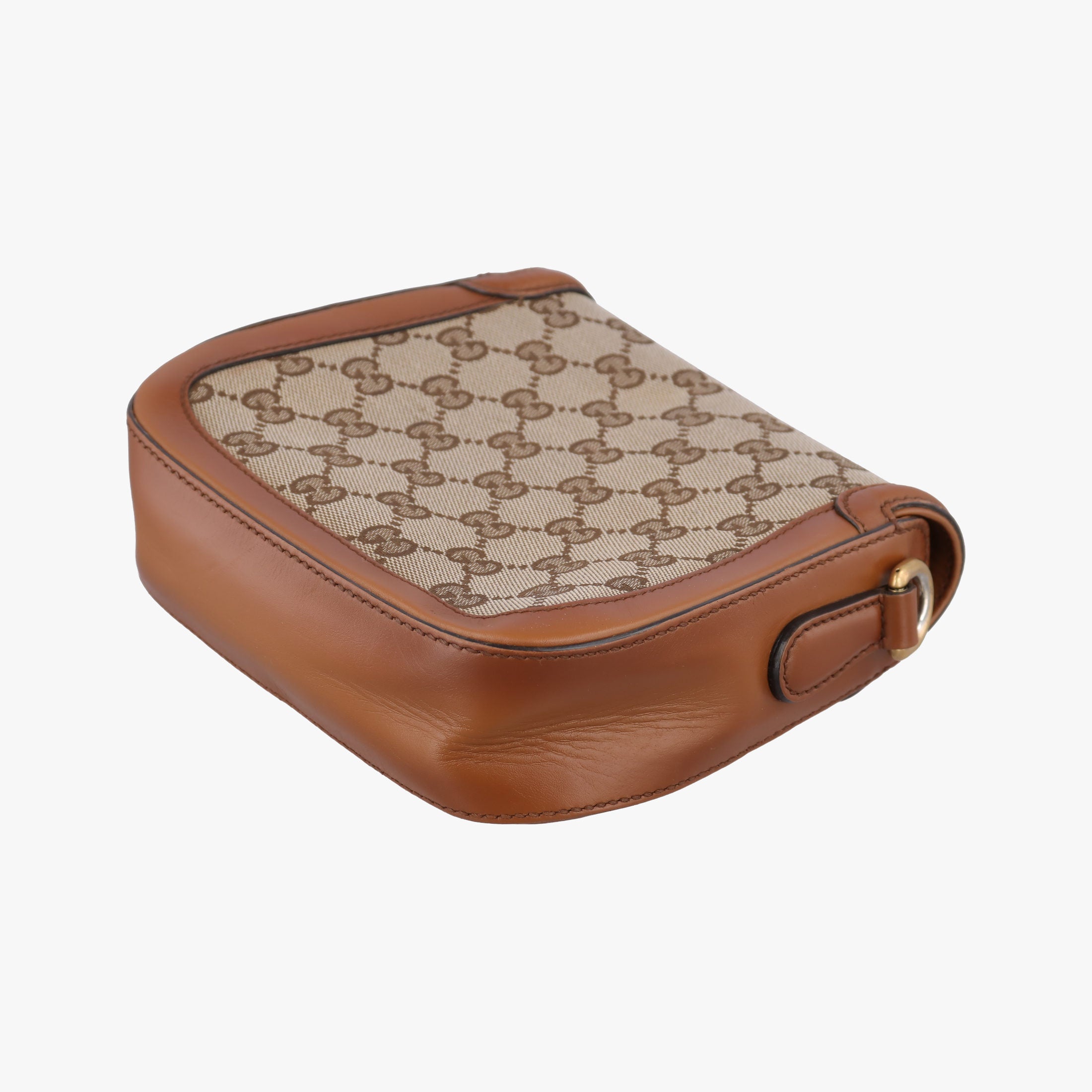 Pre-owned Gucci Lady Web Brown canvas×leather 384821 shoulderbag | stylenewstar