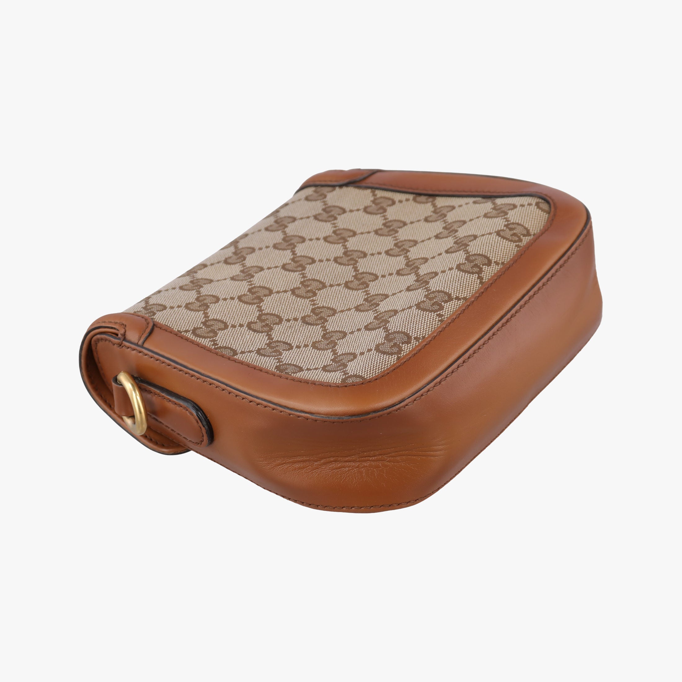 Pre-owned Gucci Lady Web Brown canvas×leather 384821 shoulderbag | stylenewstar