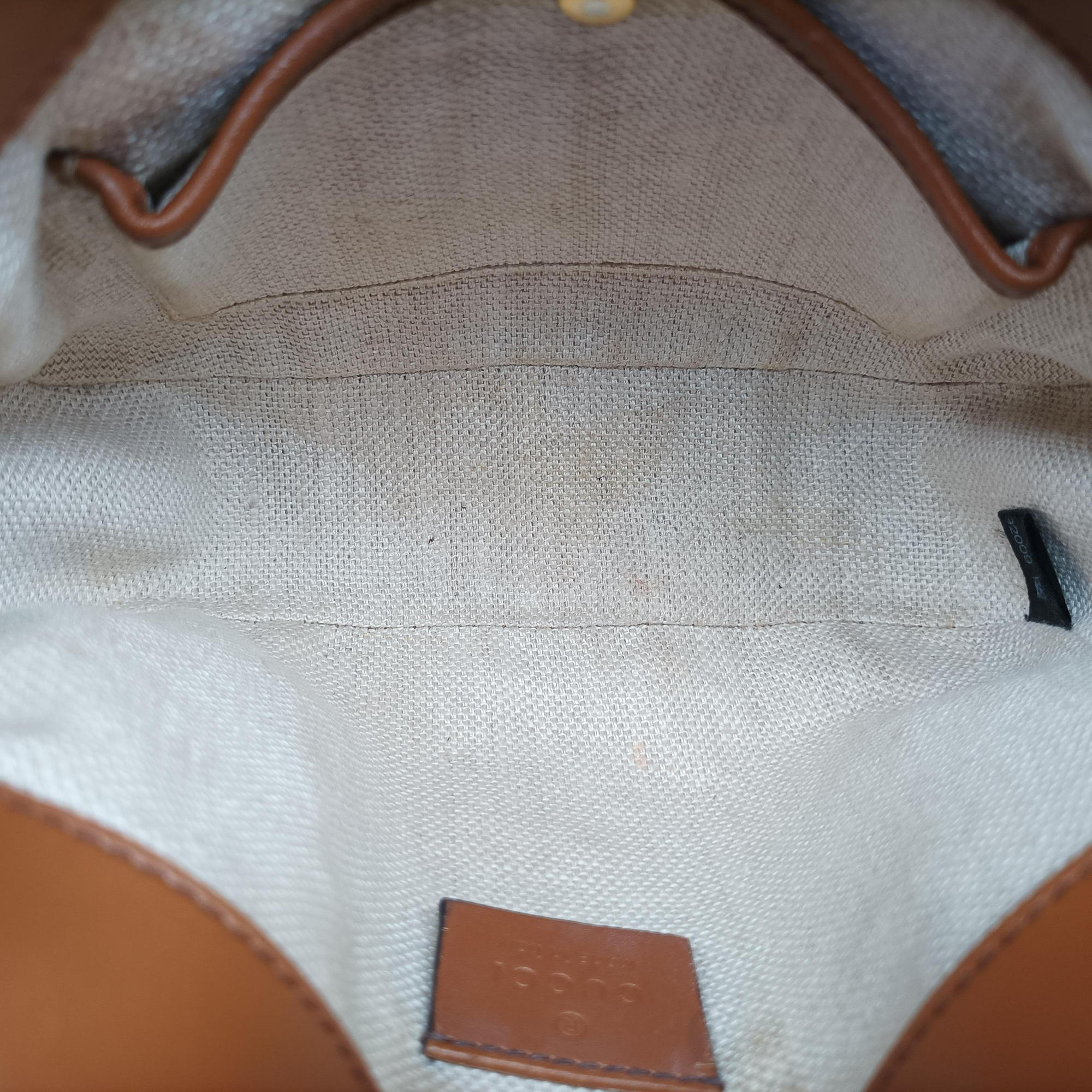 Pre-owned Gucci Lady Web Brown canvas×leather 384821 shoulderbag | stylenewstar