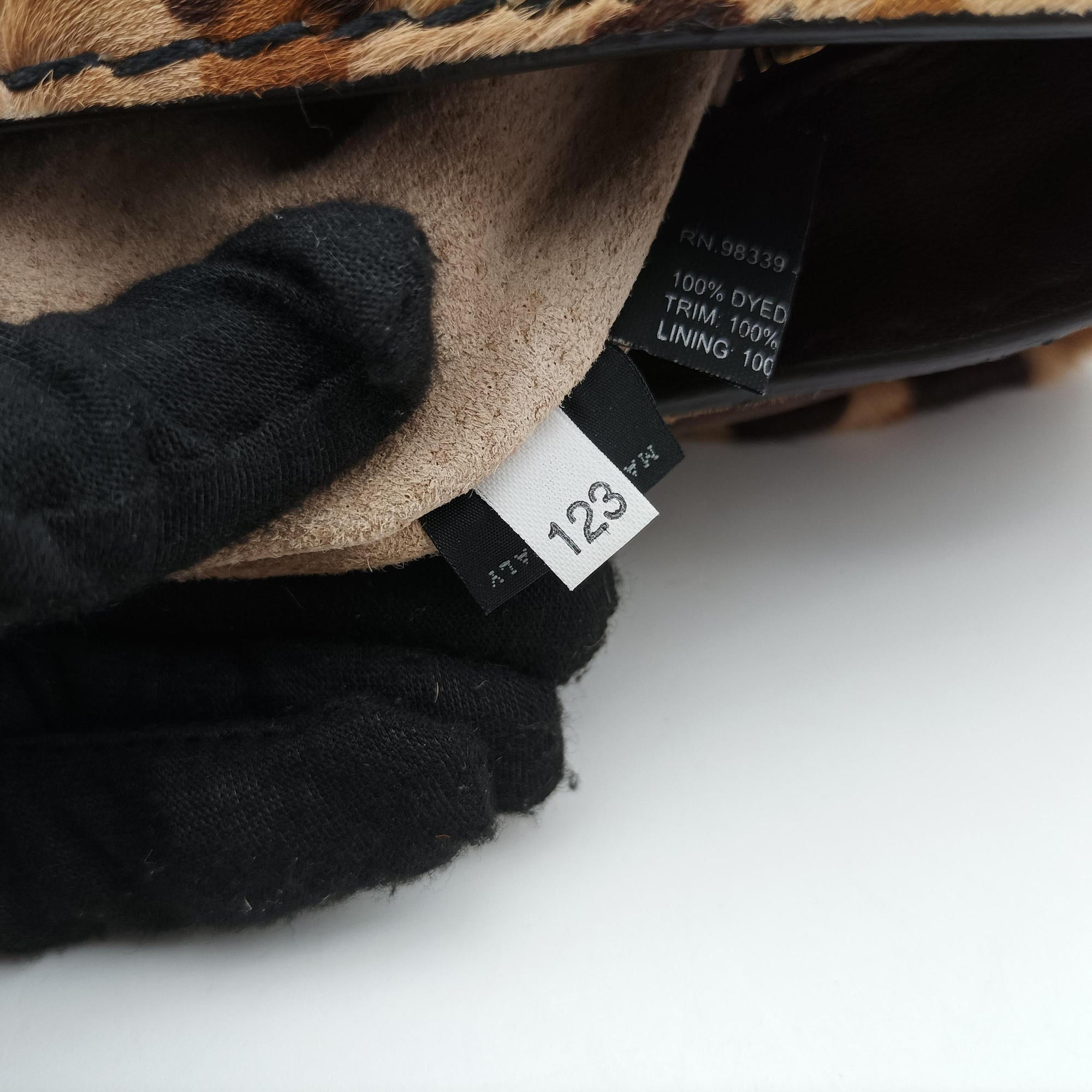 Vintage Prada Leopard Print Brown×Multicolour ponyhair  shoulderbag | stylenewstar