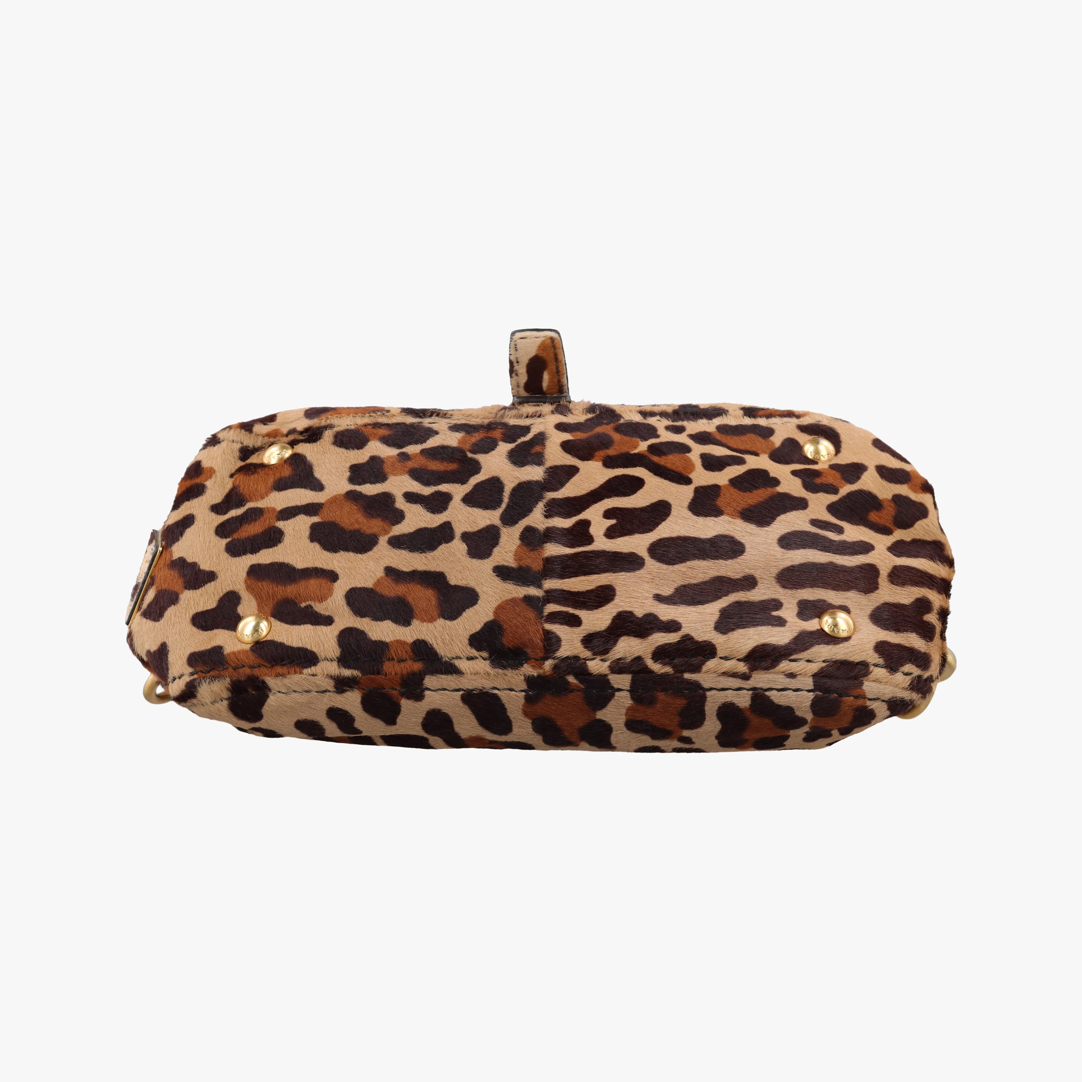 Vintage Prada Leopard Print Brown×Multicolour ponyhair  shoulderbag | stylenewstar