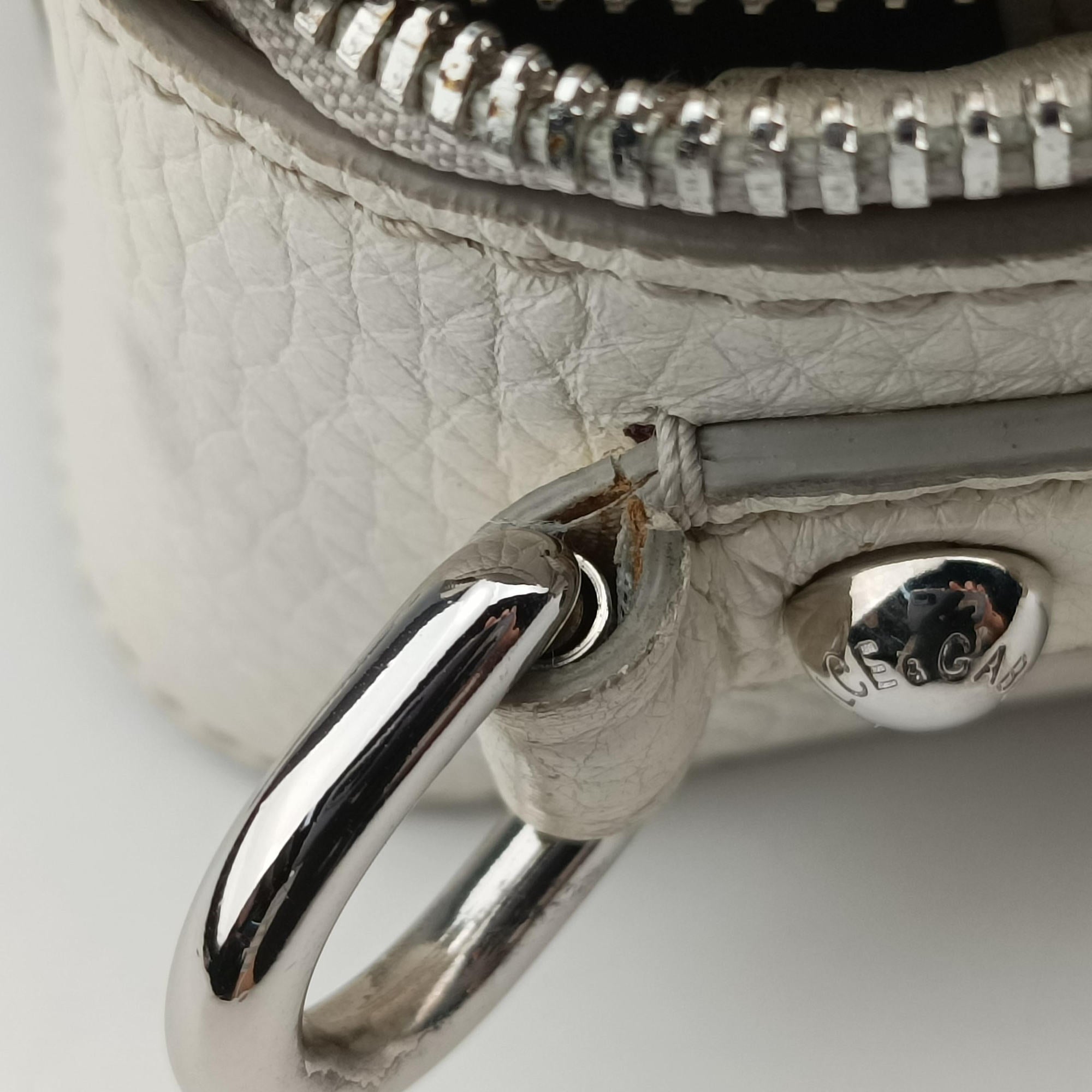 Pre-owned Dolce & Gabbana Flower Motif Rhinestone Lock WhitexMulticolour Leather  shoulderbag | stylenewstar