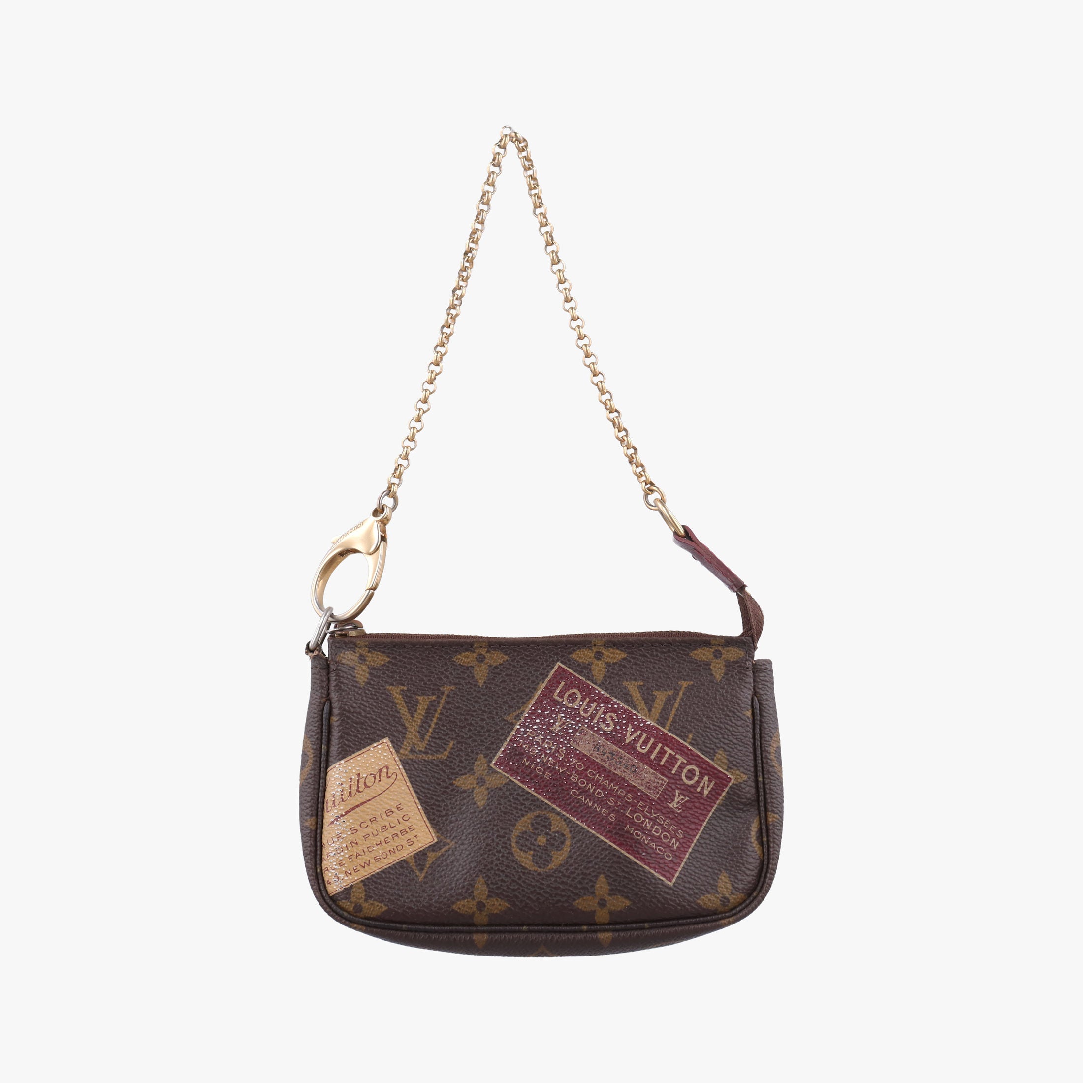 Secondhand Louis Vuitton Mini Pochette Accessoires Brown Monogram Canvas M63798 handbag | stylenewstar