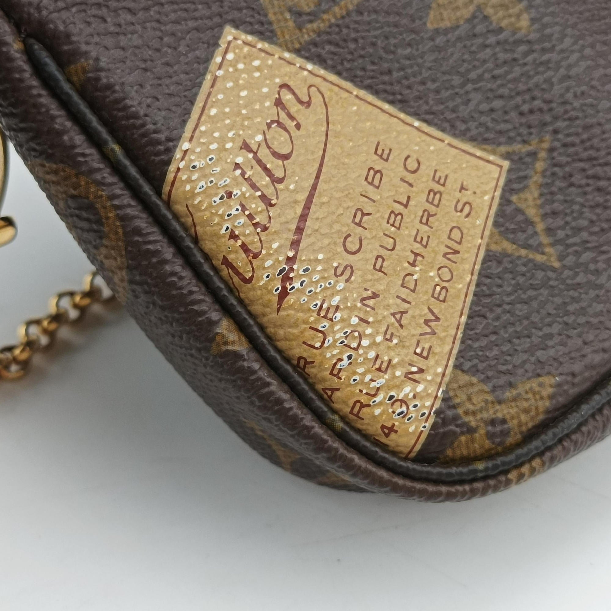 Secondhand Louis Vuitton Mini Pochette Accessoires Brown Monogram Canvas M63798 handbag | stylenewstar