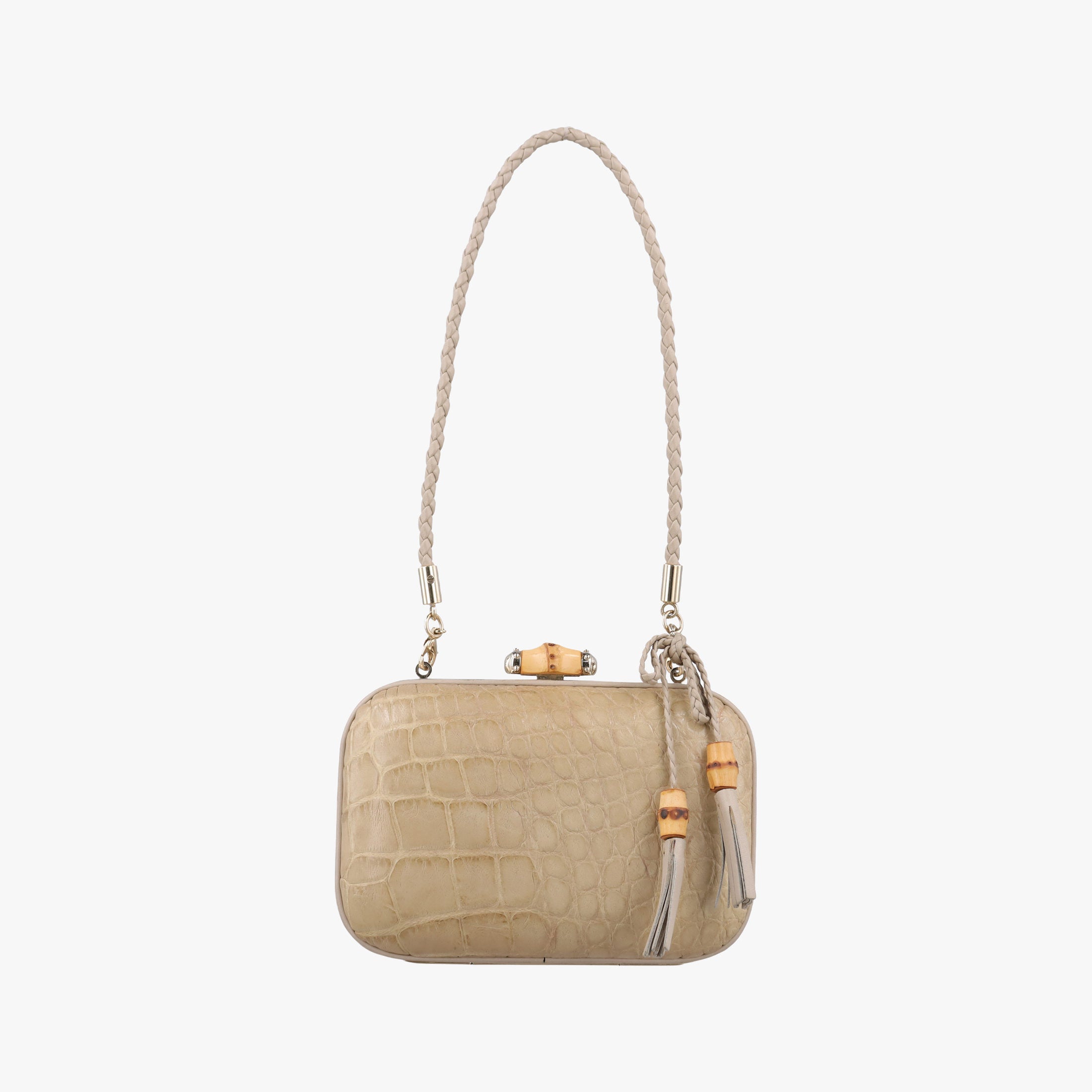 Pre-owned Gucci Broadway Taupe Leather 257075 handbag | stylenewstar