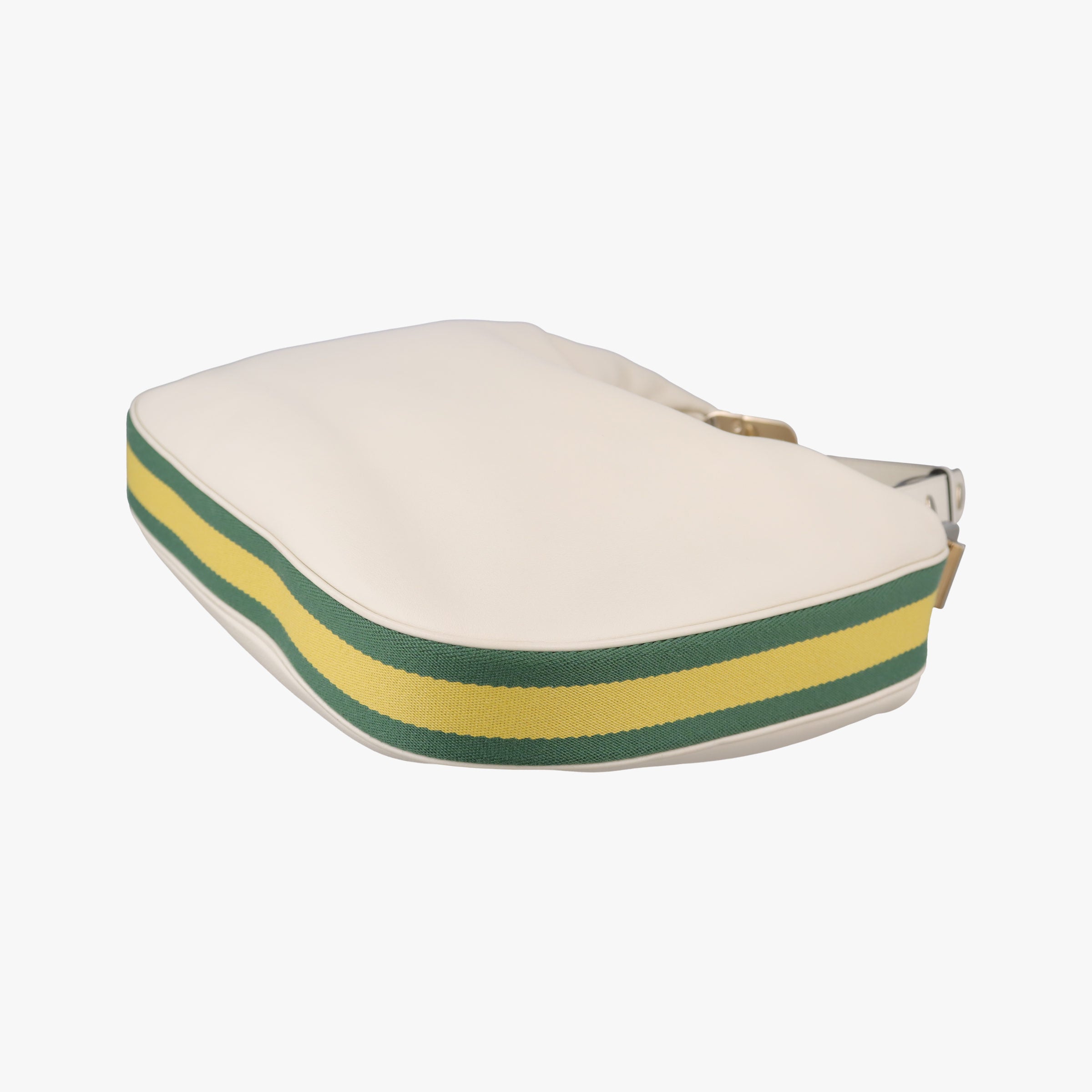 Pre-owned Gucci Attache G-Shaped Hook White Leather 702823 shoulderbag | stylenewstar