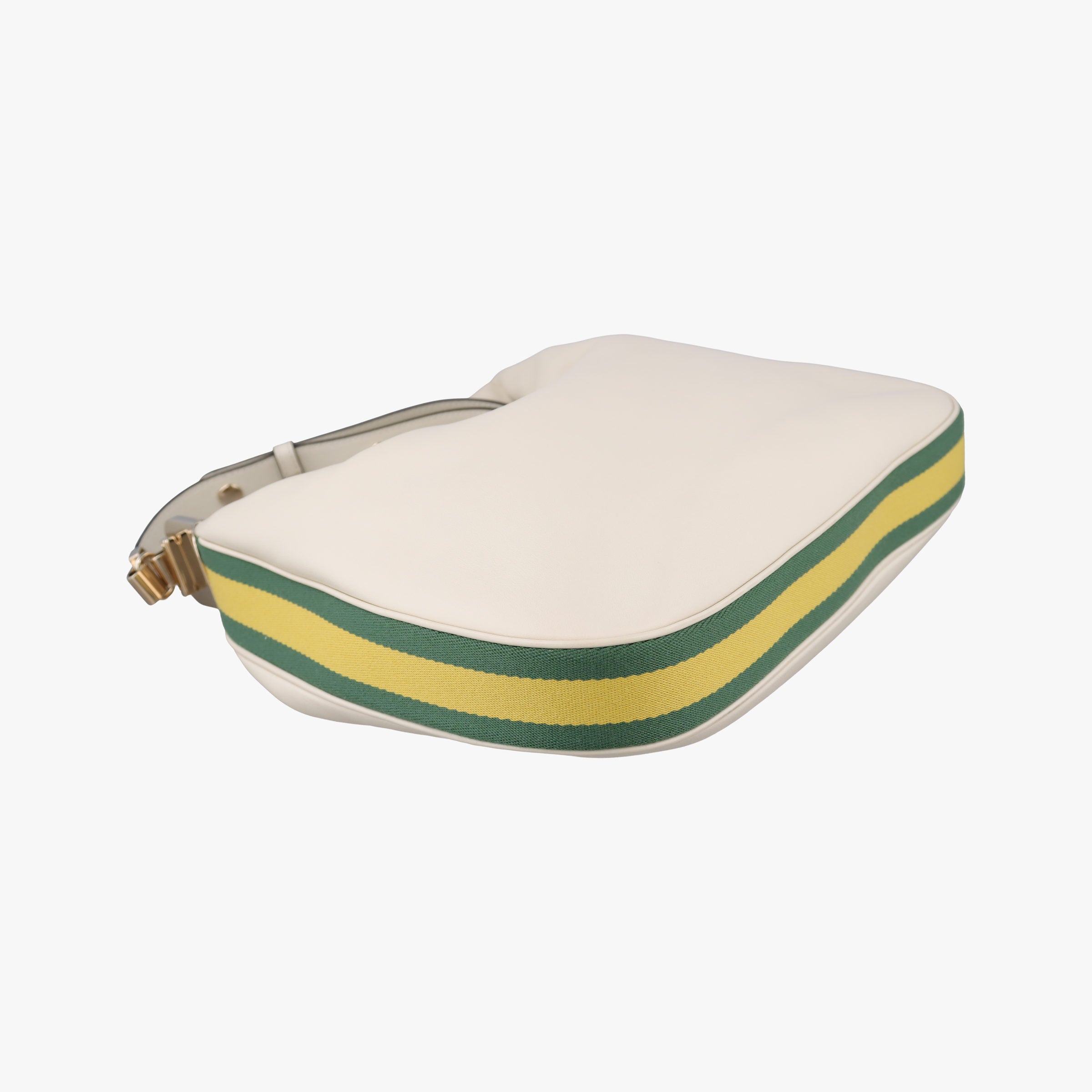 Pre-owned Gucci Attache G-Shaped Hook White Leather 702823 shoulderbag | stylenewstar