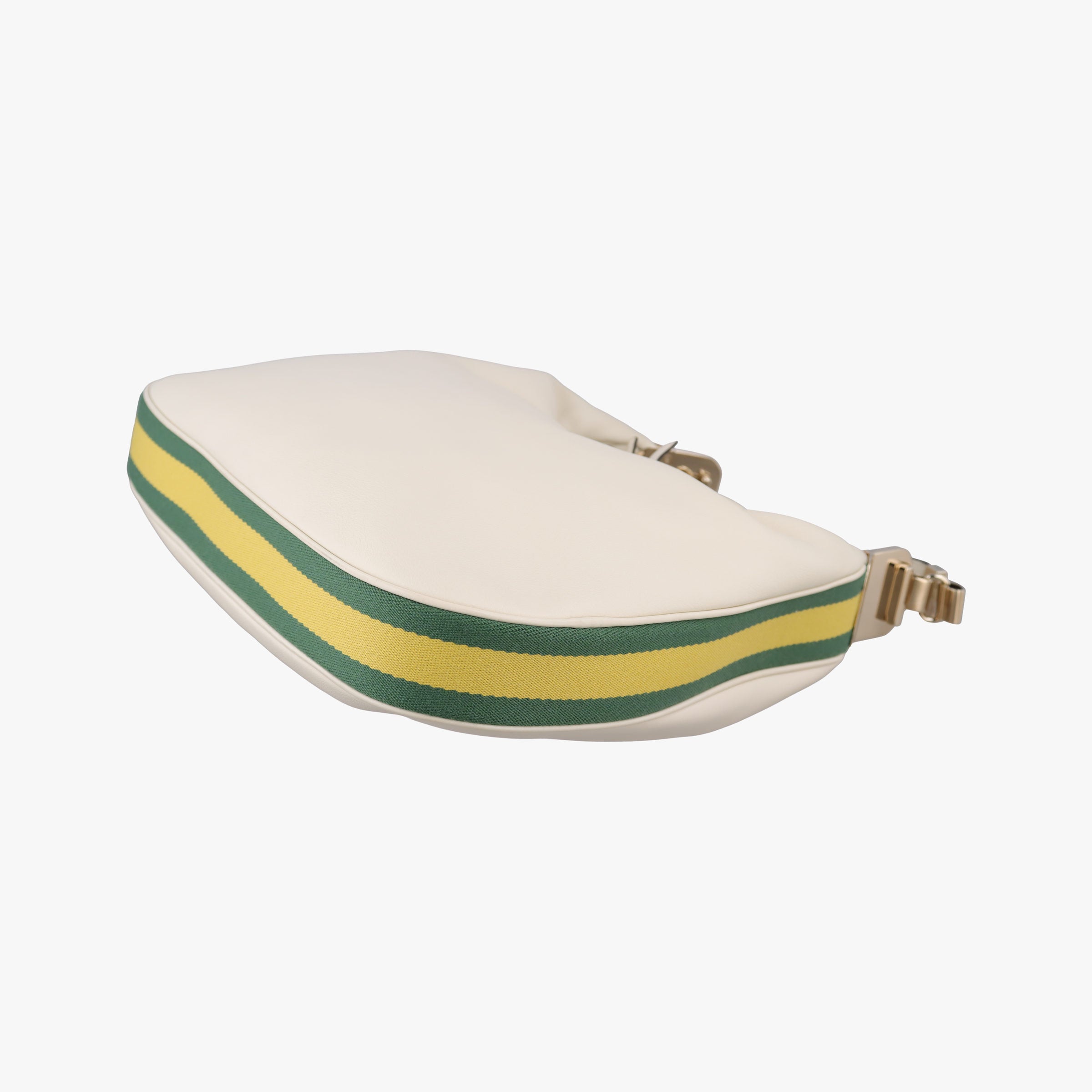 Pre-owned Gucci Attache G-Shaped Hook White Leather 702823 shoulderbag | stylenewstar