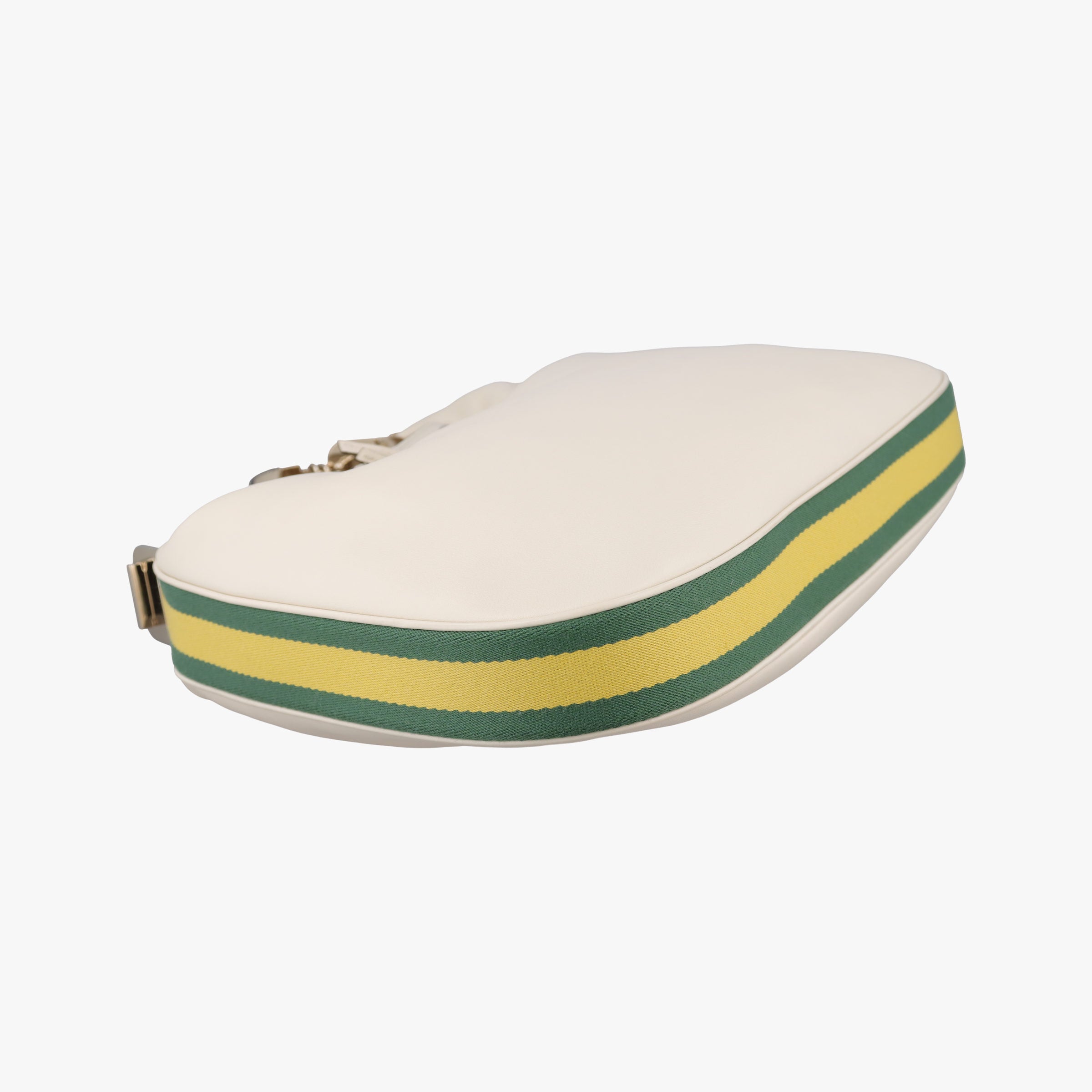Pre-owned Gucci Attache G-Shaped Hook White Leather 702823 shoulderbag | stylenewstar