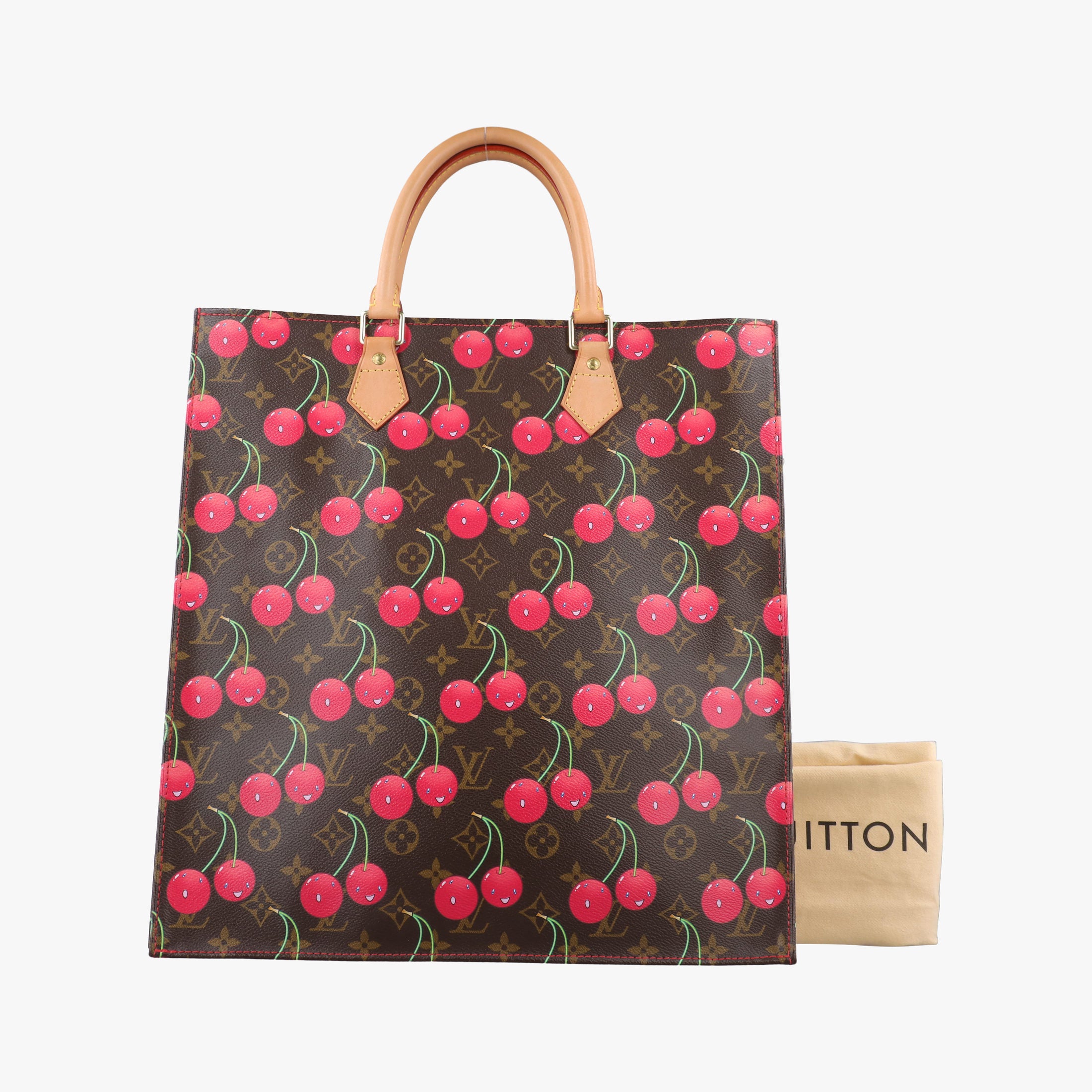 Secondhand Louis Vuitton Cherry Sac Plat Brown×Cherry Print Monogram Canvas M95010 handbag | stylenewstar