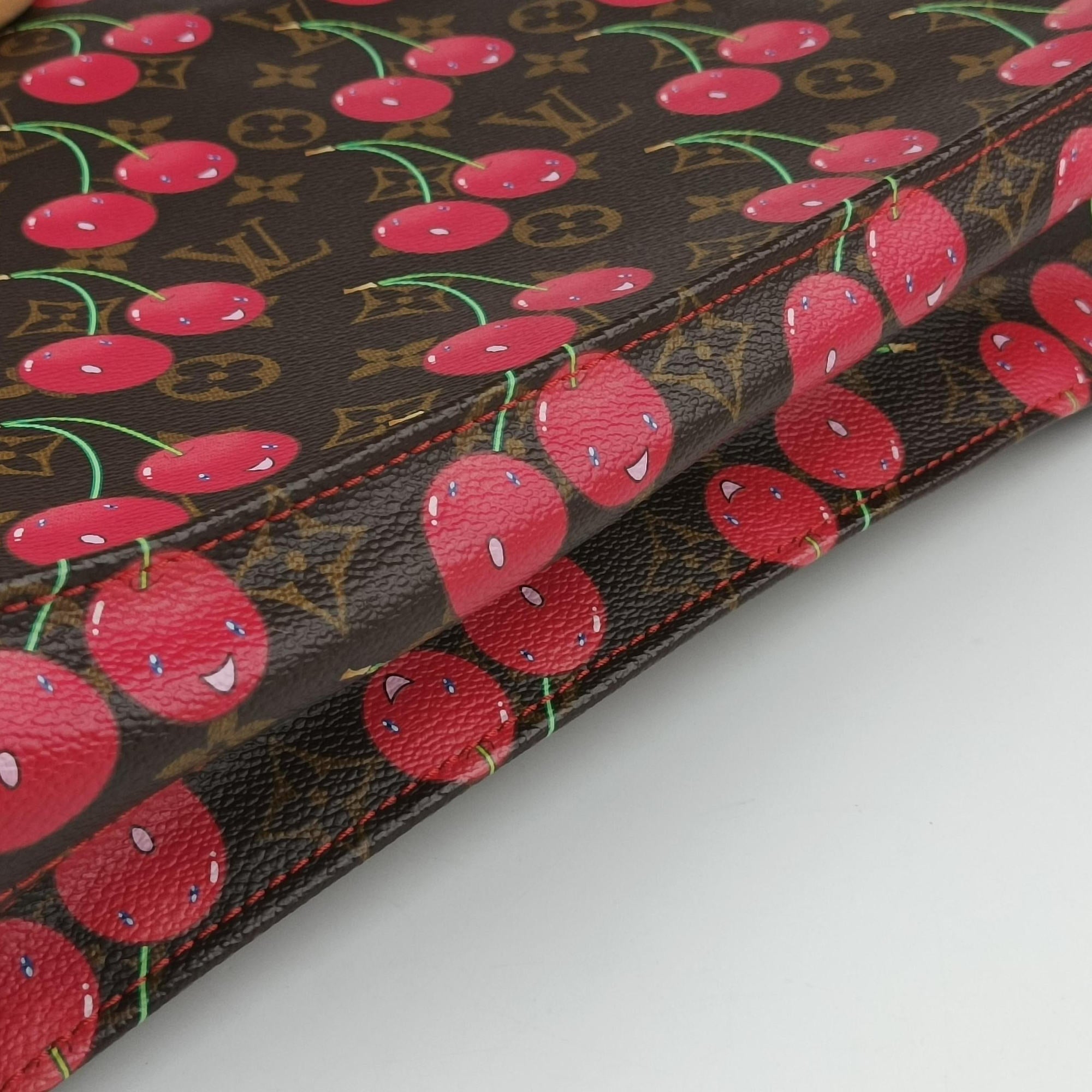 Secondhand Louis Vuitton Cherry Sac Plat Brown×Cherry Print Monogram Canvas M95010 handbag | stylenewstar