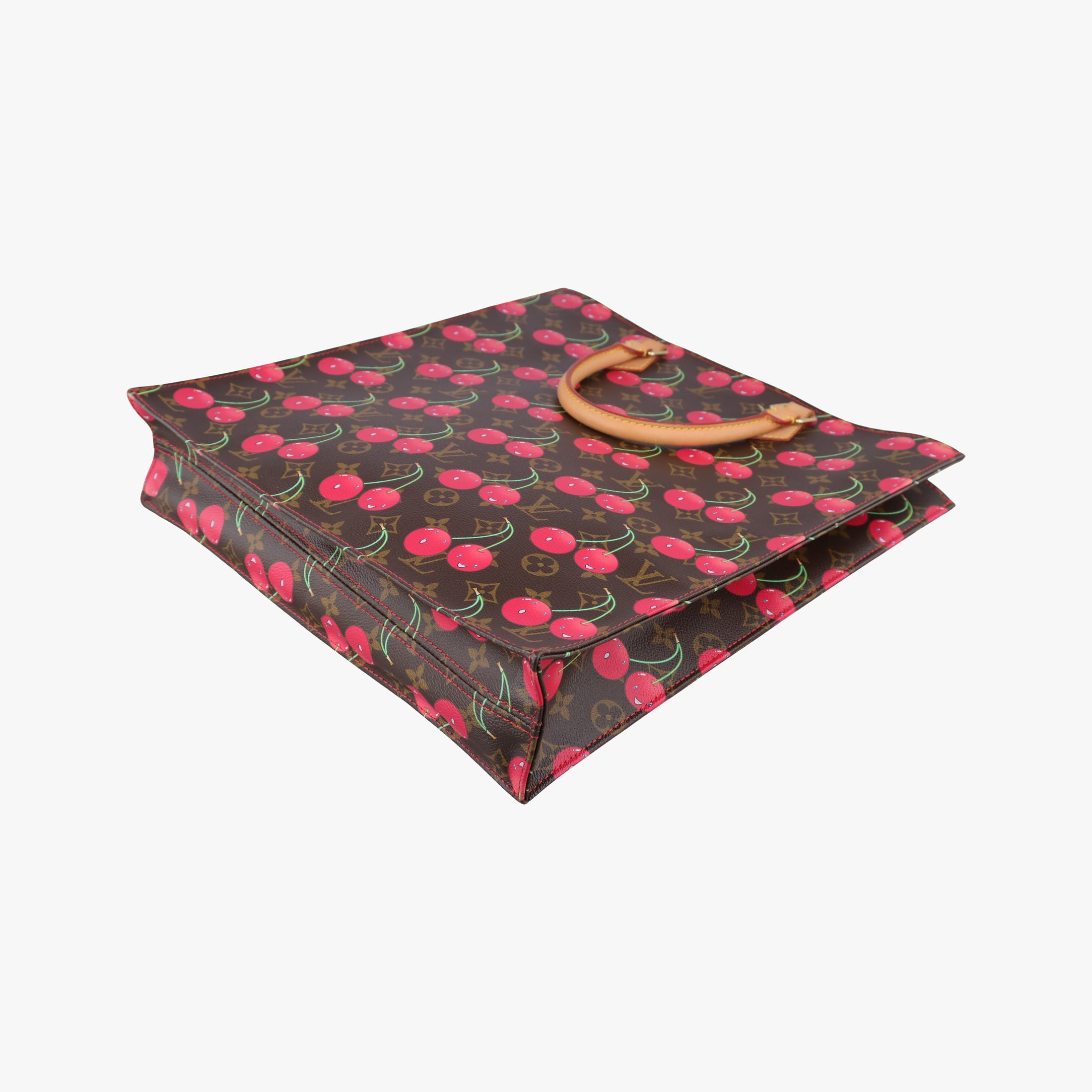 Secondhand Louis Vuitton Cherry Sac Plat Brown×Cherry Print Monogram Canvas M95010 handbag | stylenewstar