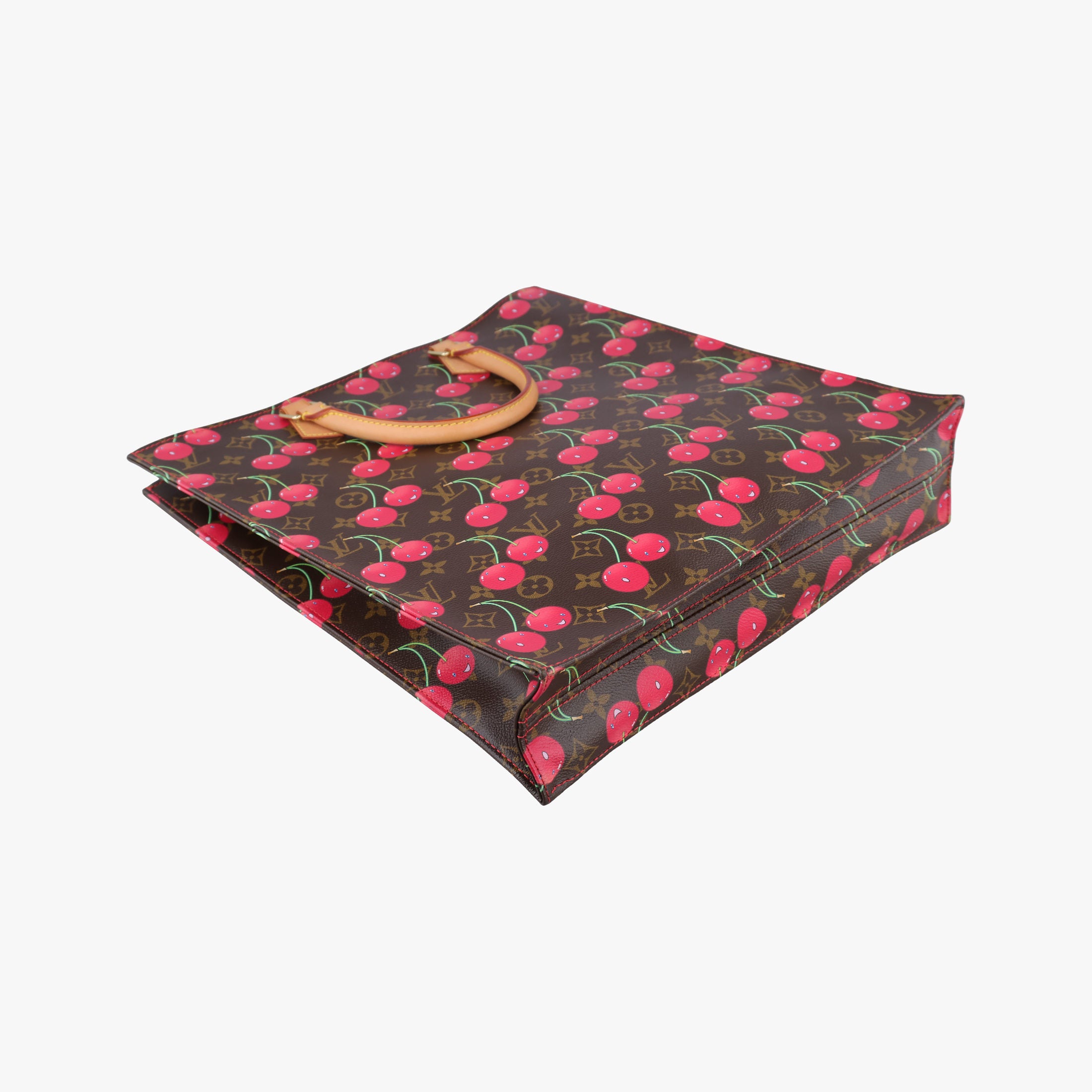 Secondhand Louis Vuitton Cherry Sac Plat Brown×Cherry Print Monogram Canvas M95010 handbag | stylenewstar