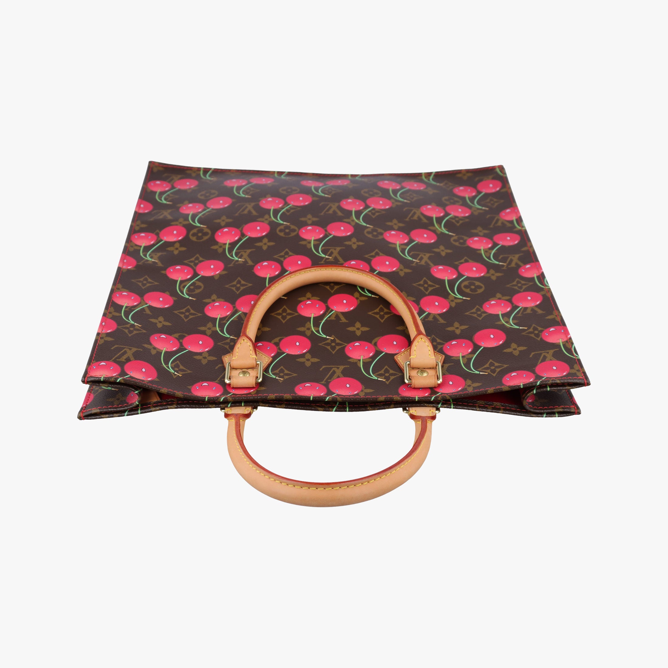 Secondhand Louis Vuitton Cherry Sac Plat Brown×Cherry Print Monogram Canvas M95010 handbag | stylenewstar