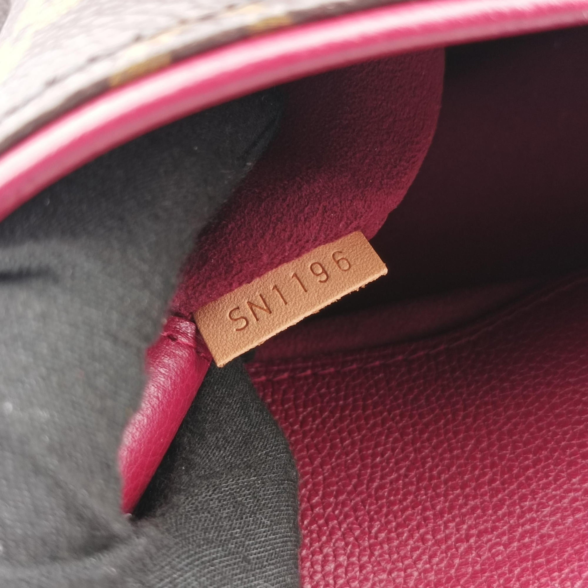 Pre-owned Louis Vuitton PALLAS brown×RAISIN Monogram Canvas×calf leather M41599 shoulderbag | stylenewstar