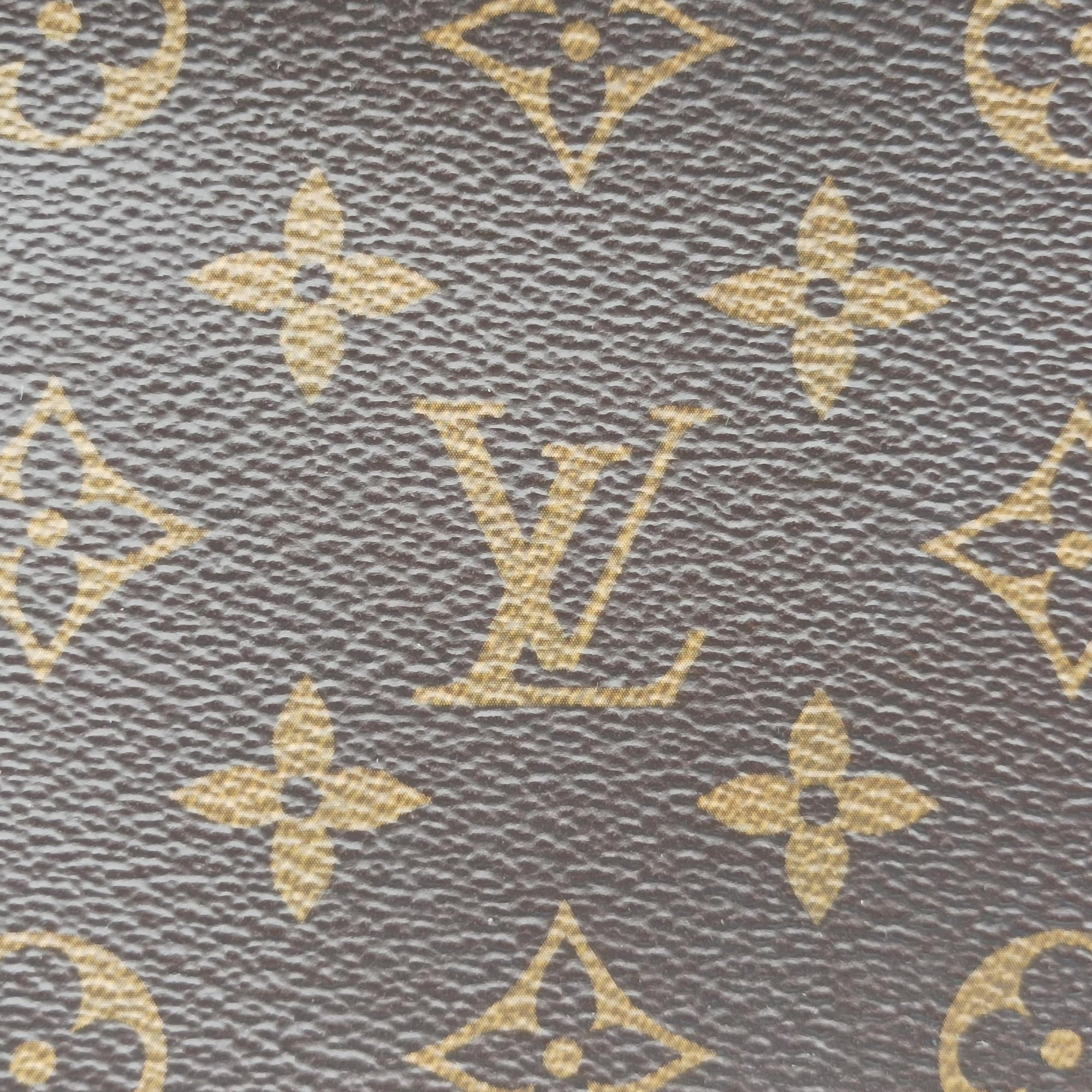 Pre-owned Louis Vuitton PALLAS brown×RAISIN Monogram Canvas×calf leather M41599 shoulderbag | stylenewstar