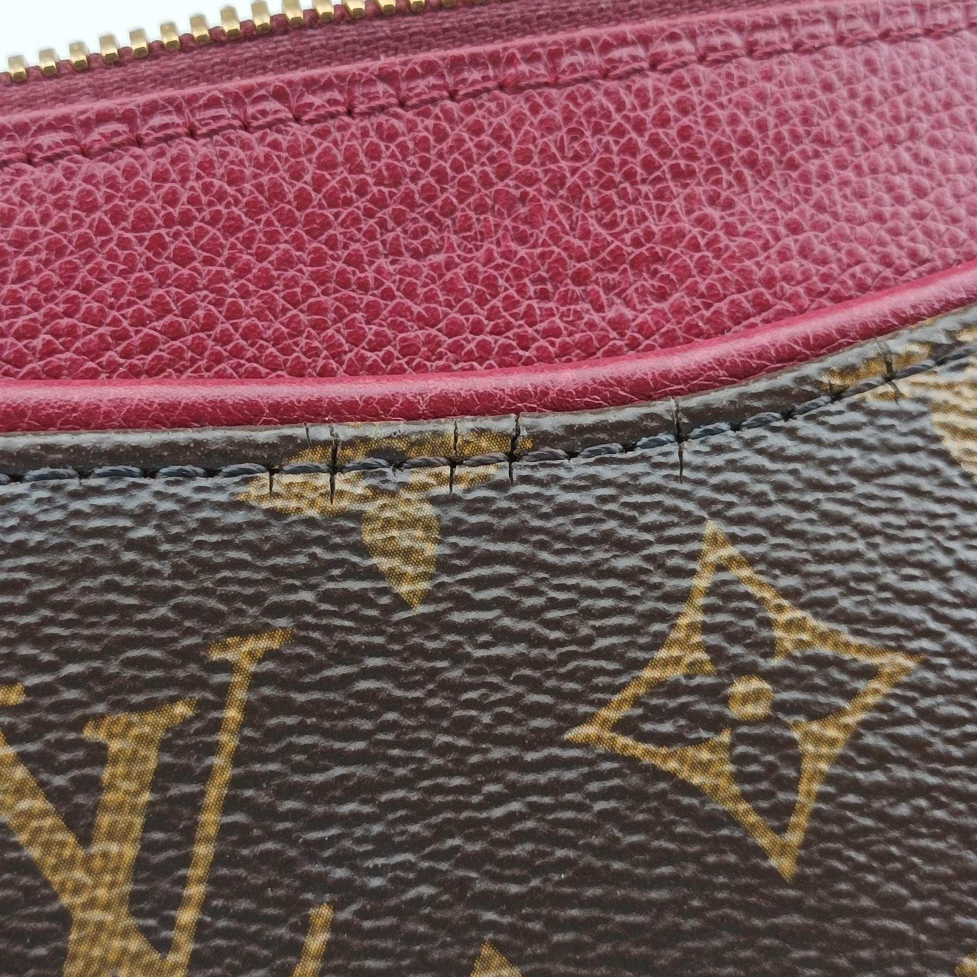 Pre-owned Louis Vuitton PALLAS brown×RAISIN Monogram Canvas×calf leather M41599 shoulderbag | stylenewstar